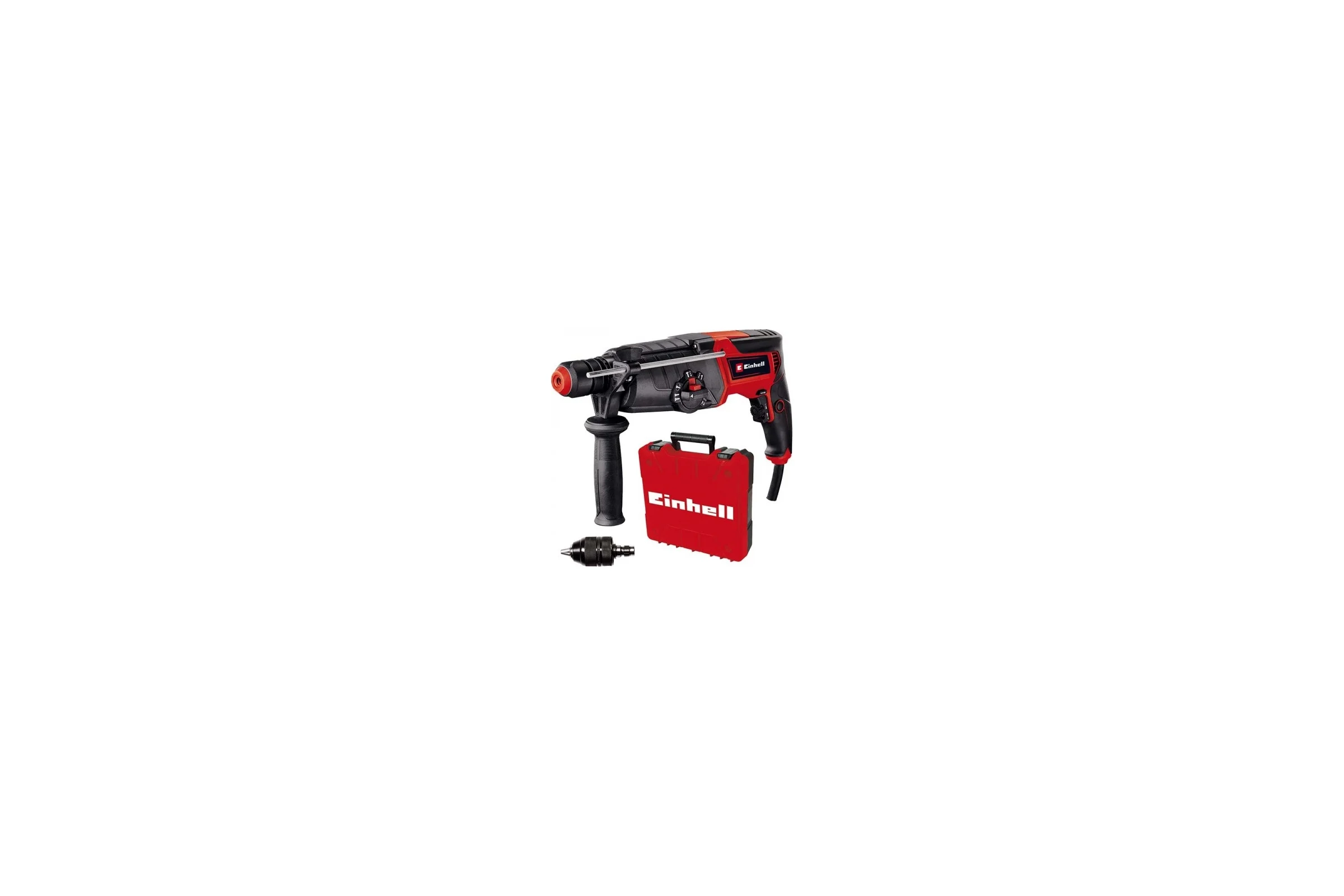 Перфоратор Einhell te-rh 950 5f, sds-plus, 950 Вт, 2 ск. 0-1200/2600 об/мин, 28 мм, 3 Дж, 2 патрона, кейс e-box 4257978