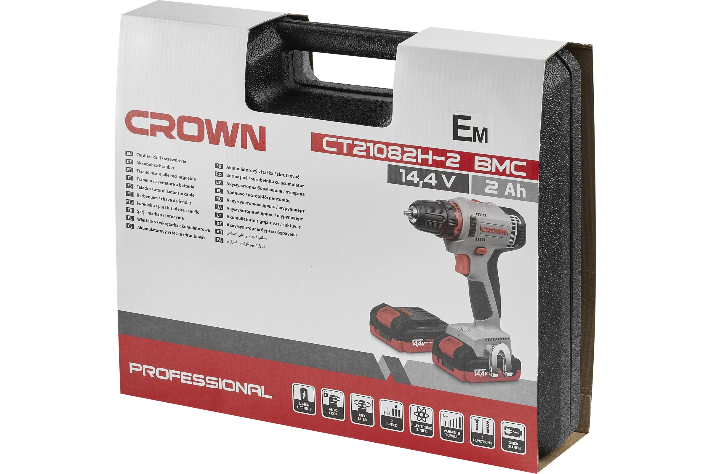 Аккумуляторный шуруповерт CROWN CT21082H-2 BMC