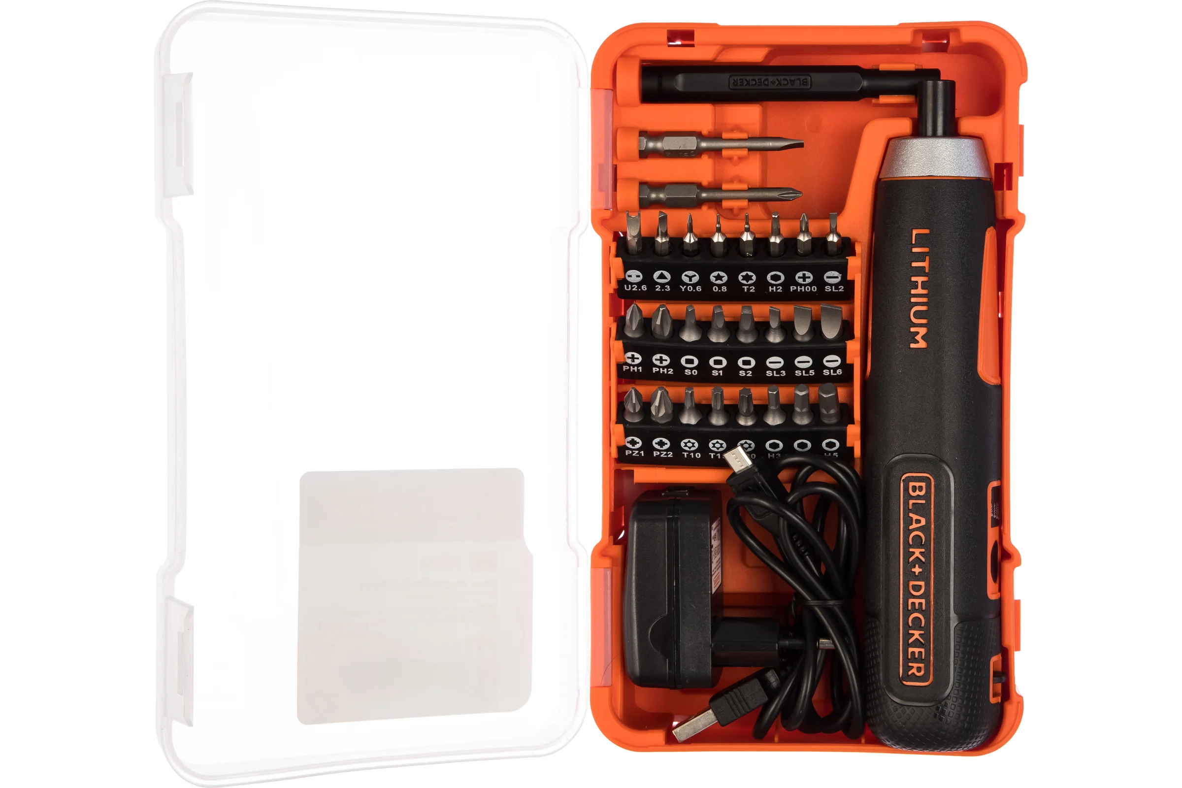Аккумуляторная отвертка Black&Decker + 27 насадок BD40K27-RU