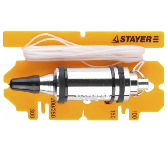 Строительный отвес STAYER PROFI со шнуром, с противоударными ободками, 500 г 06352-50