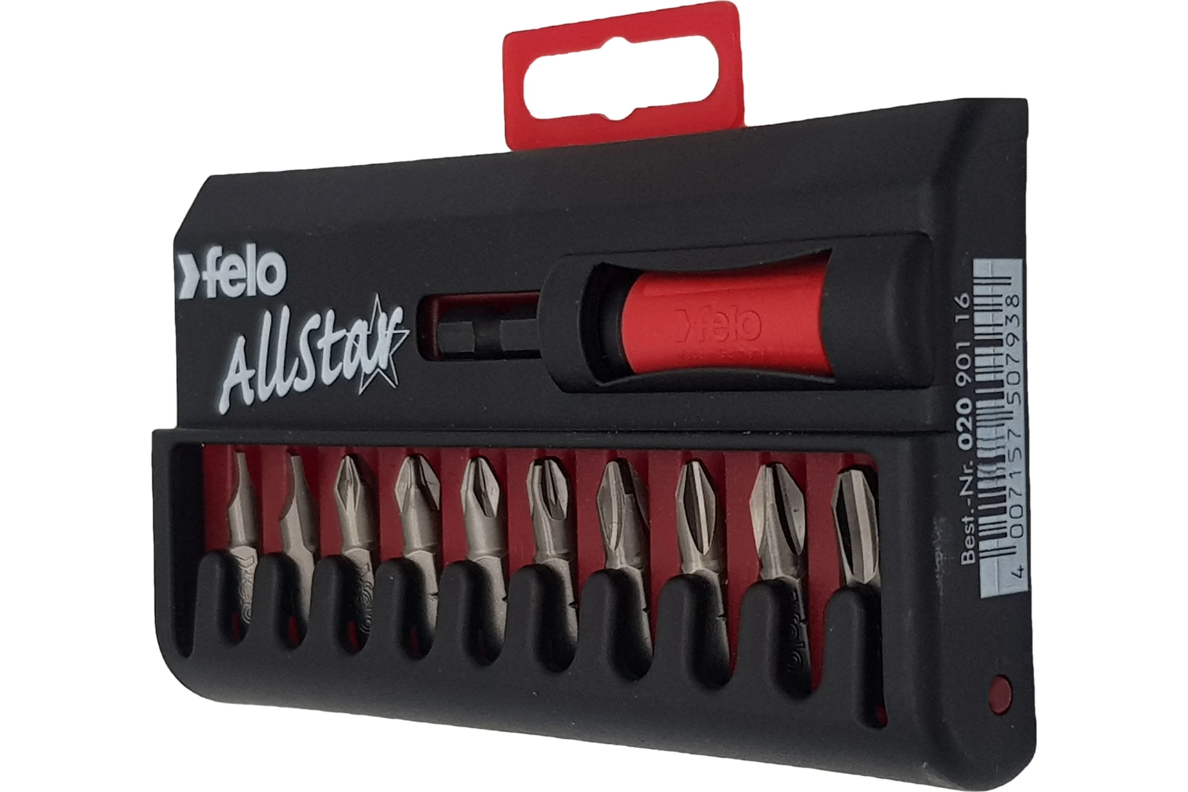 Набор бит SL/PH/PZ Industrial с держателем бит Star в кейсе, 11 шт. Felo 02090116