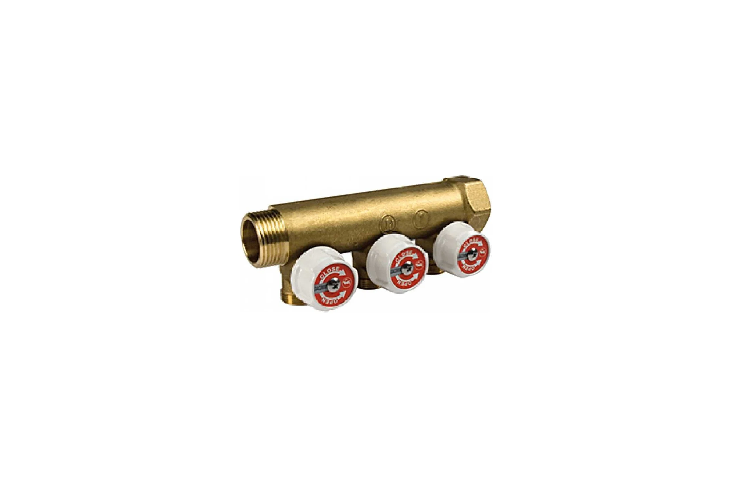 Сантехнический коллектор Giacomini 3/4x1/2E/3 с вентилями R585CY063