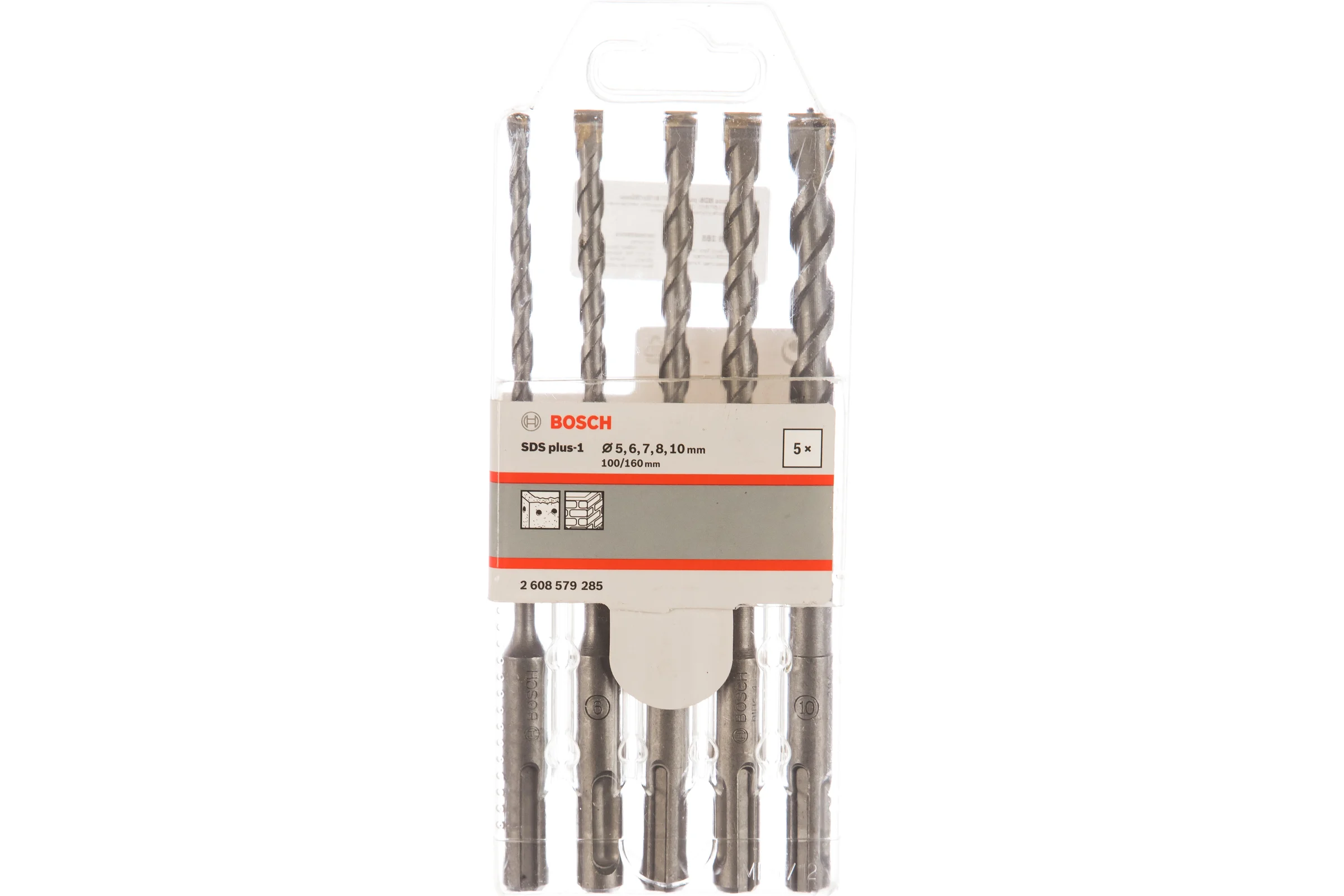 Набор SDS plus-1 (5/6/7/8/10x160 мм, 5 шт.) Bosch 2608579285