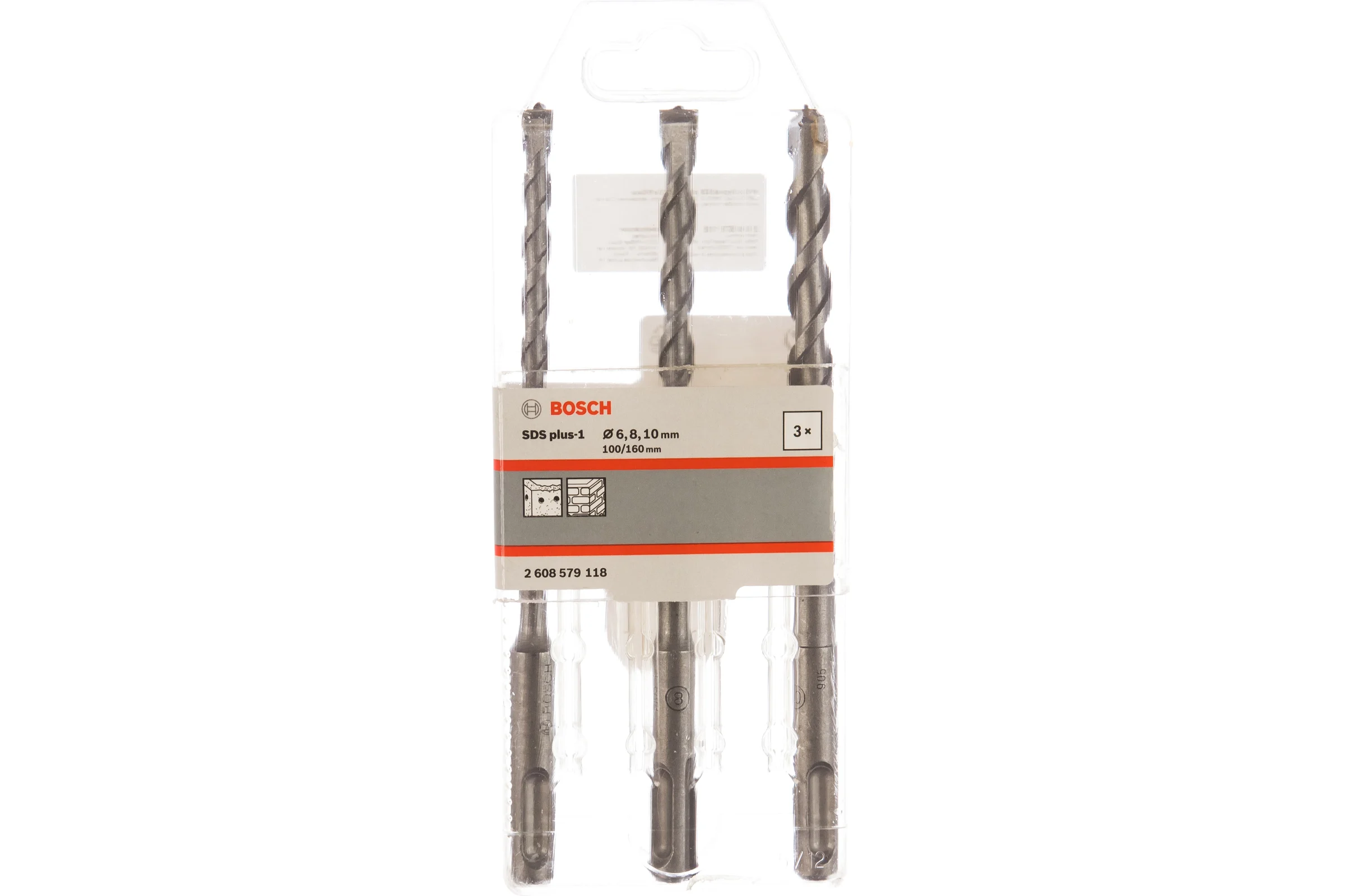 Набор SDS plus-1 (6/8/10x160 мм, 3 шт.) Bosch 2608579118