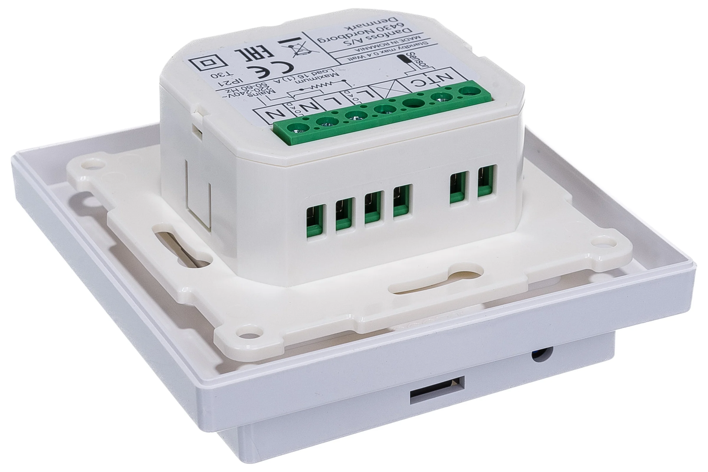 Терморегулятор DEVIreg™ Smart интеллектуальный с Wi-Fi, полярно-белый, 16А DEVI 140F1140