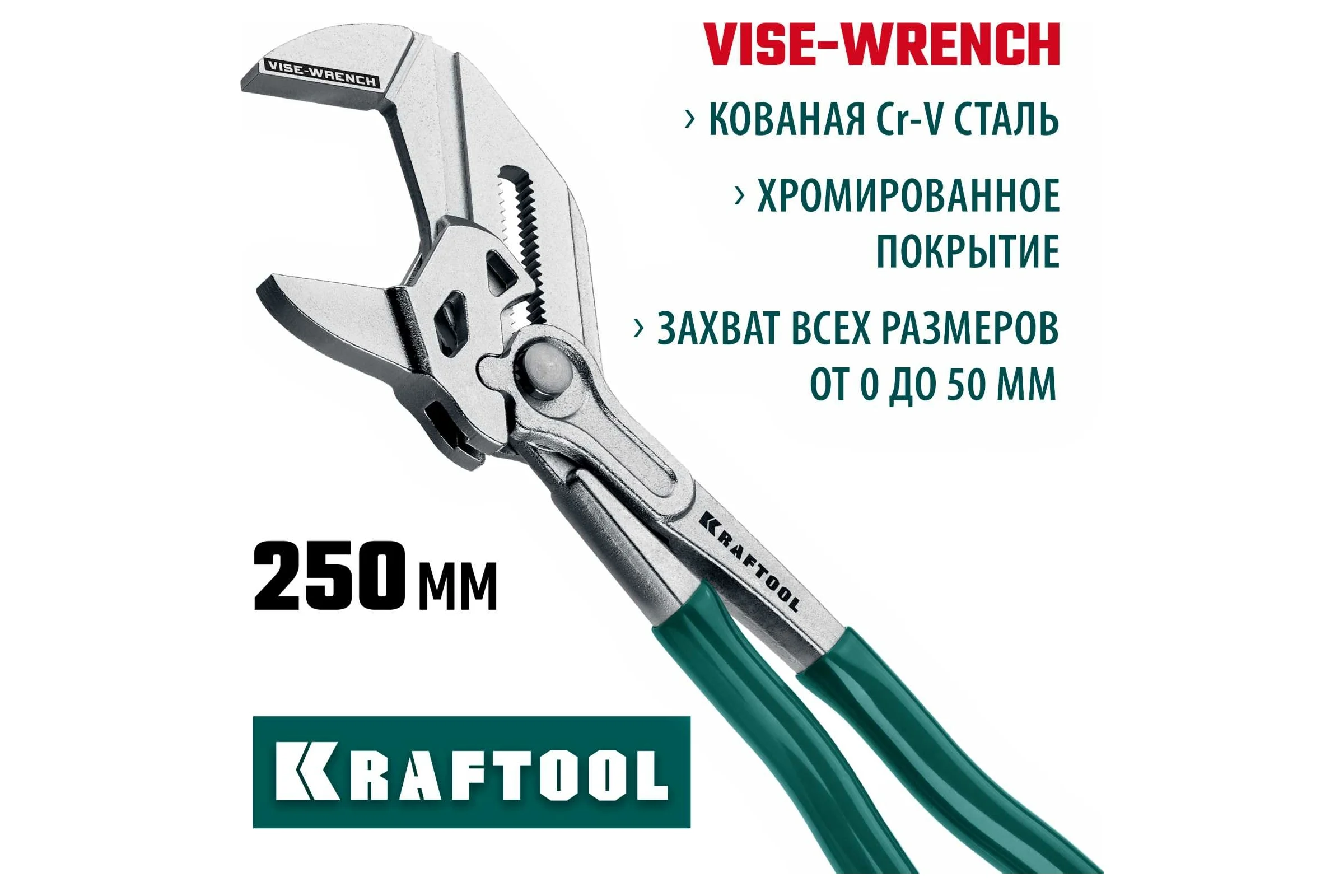Переставные клещи-гаечный ключ Kraftool Vise-Wrench 22065