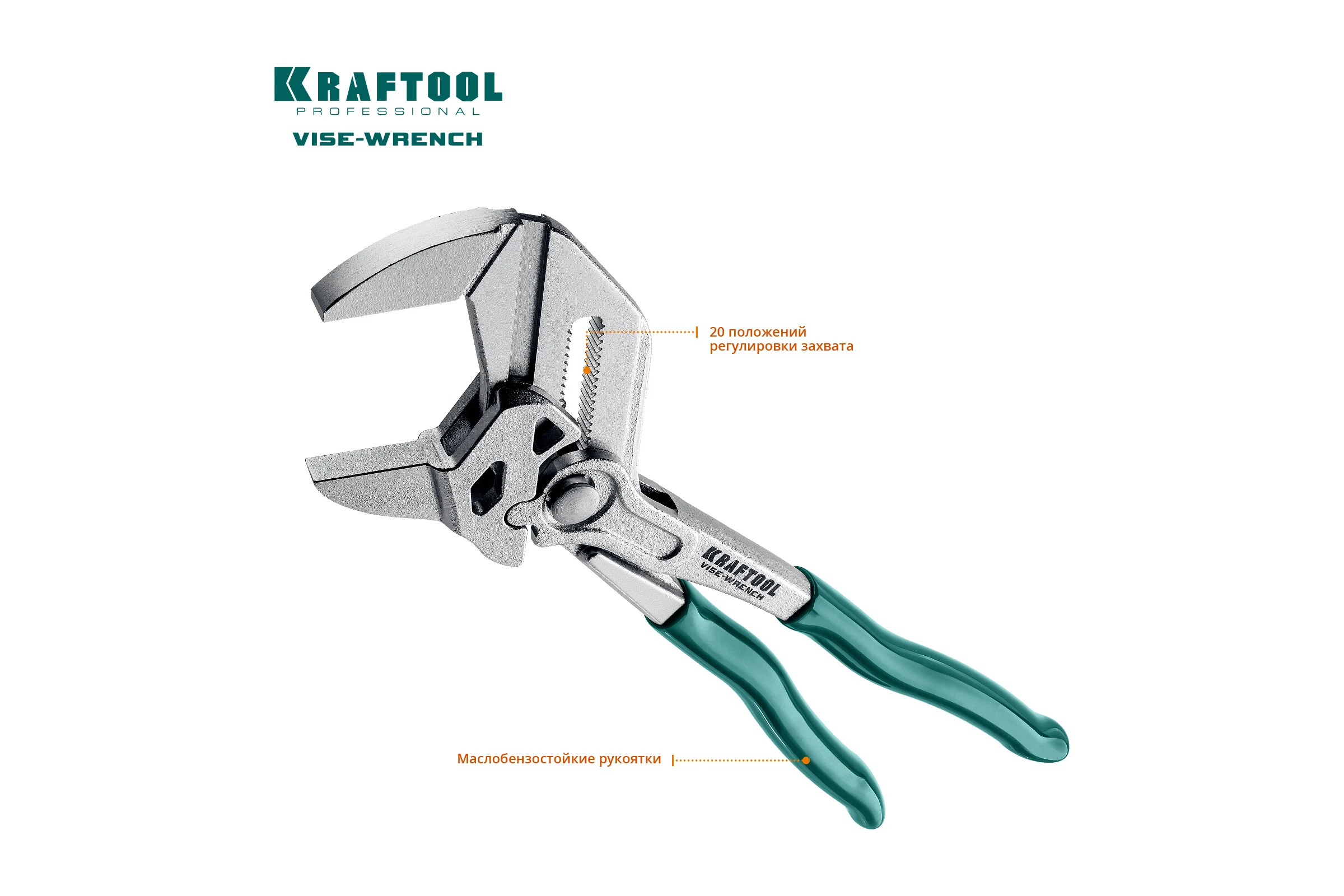 Переставные клещи-гаечный ключ Kraftool Vise-Wrench 22065