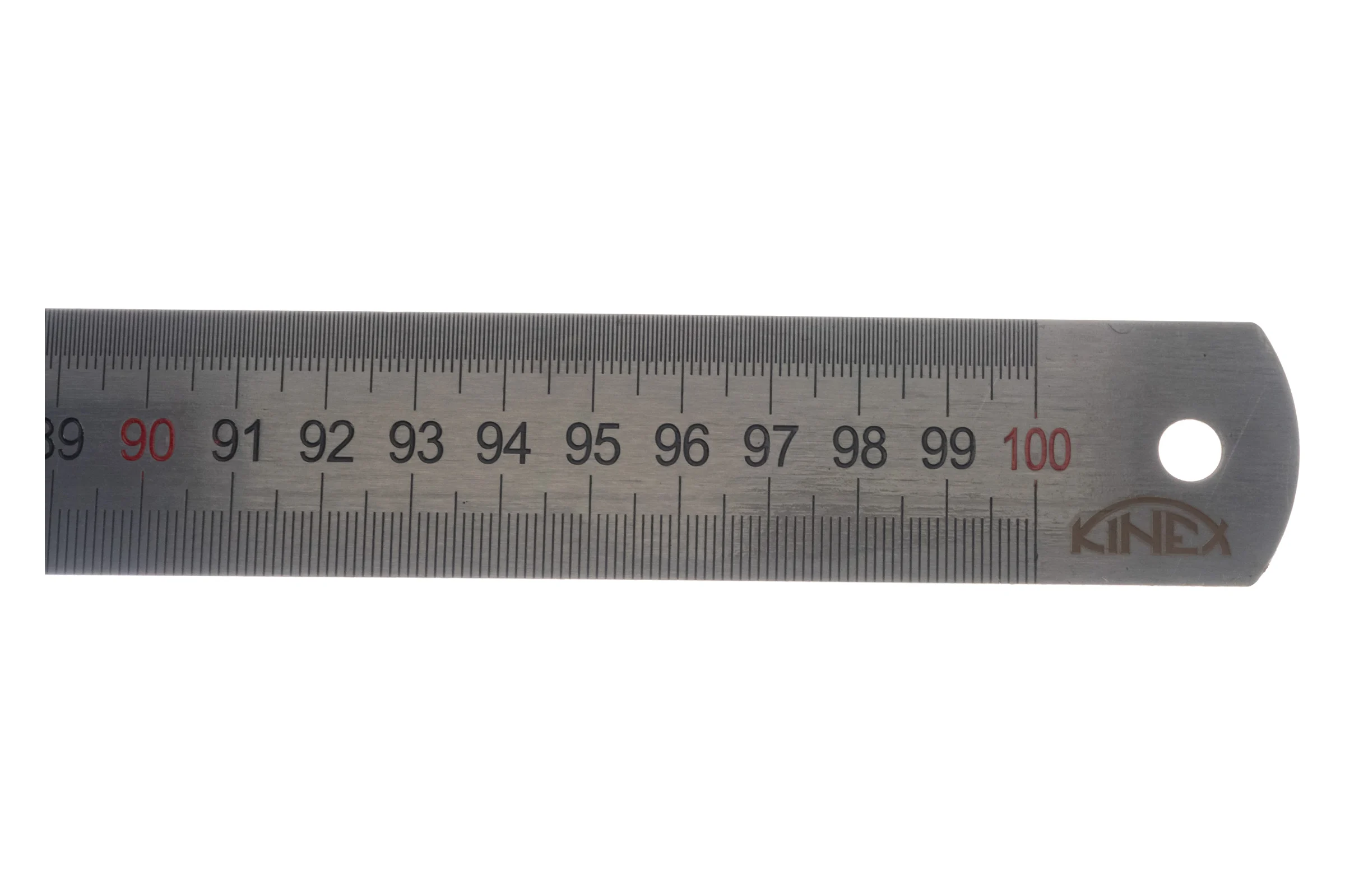 Стальная линейка 1000х30х1 мм, цветная шкала 0,5 мм Kinex (K-MET) 1022-02-100