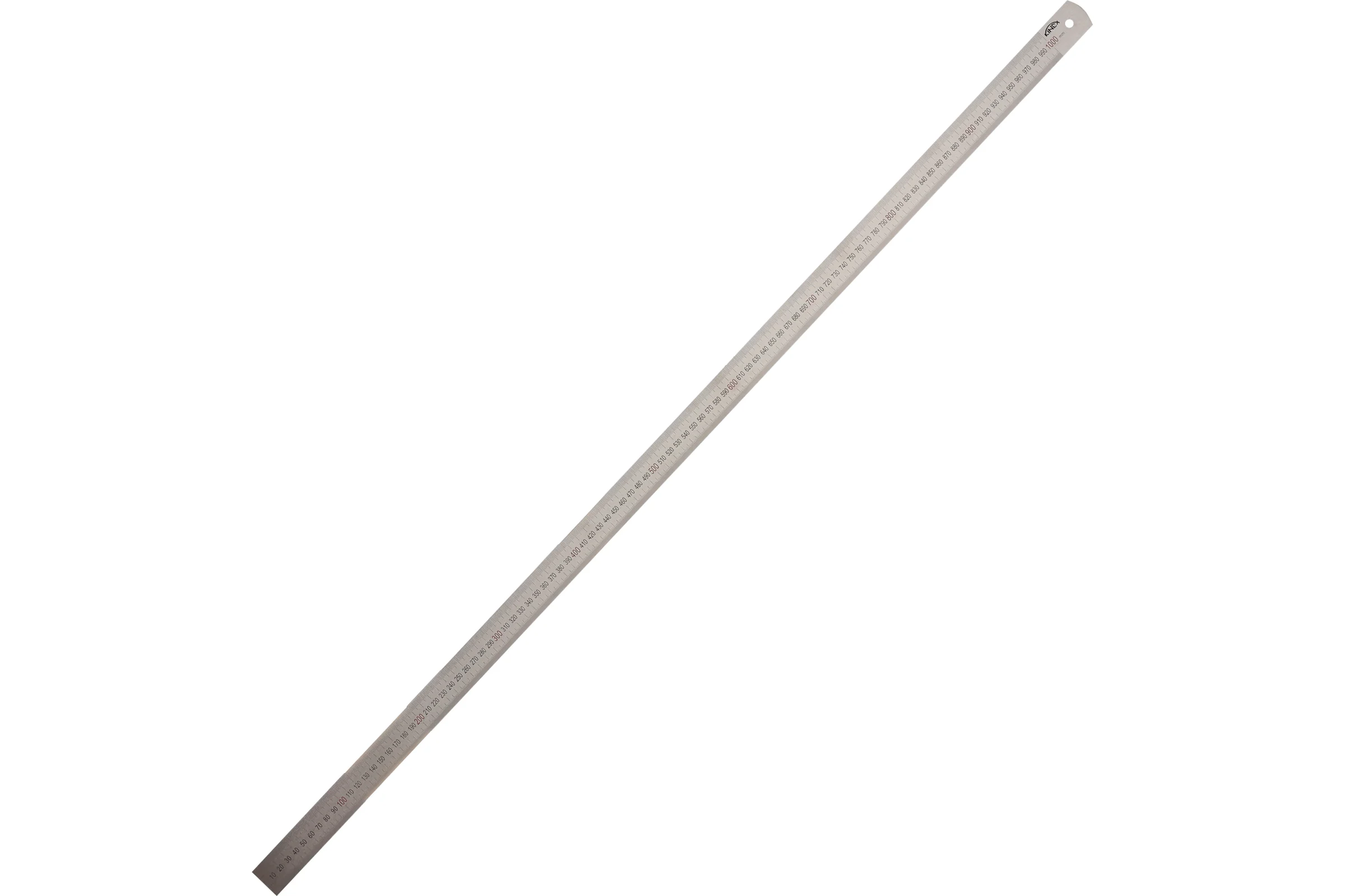 Стальная линейка 1000х30х1 мм, цветная шкала 0,5 мм Kinex (K-MET) 1022-02-100