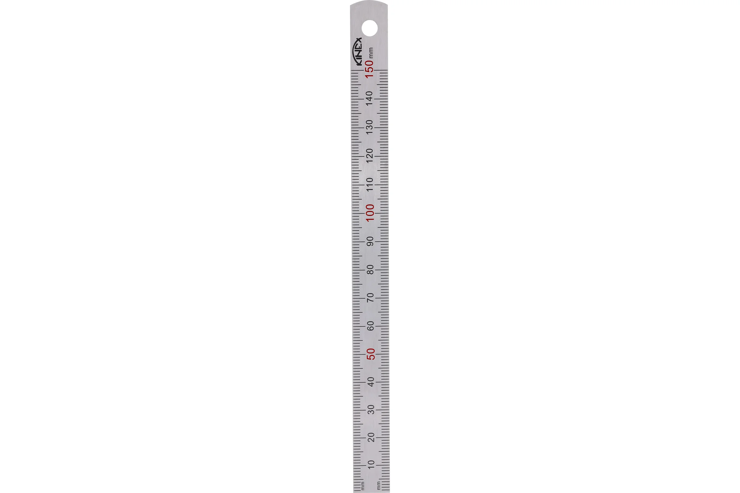Стальная линейка 150х13х0,5 мм, шкала 1 мм Kinex (K-MET) 1022-0