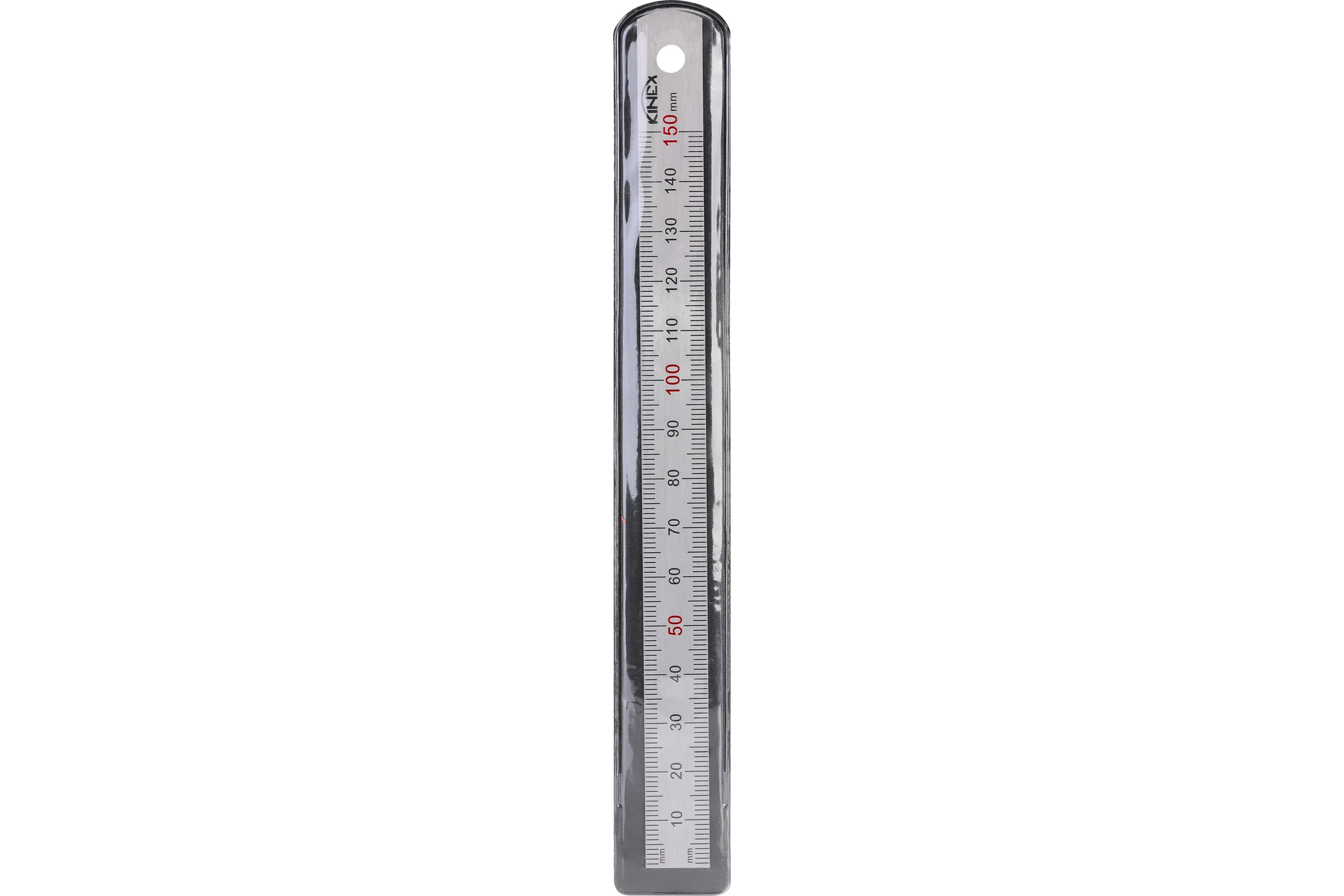 Стальная линейка 150х13х0,5 мм, шкала 1 мм Kinex (K-MET) 1022-0