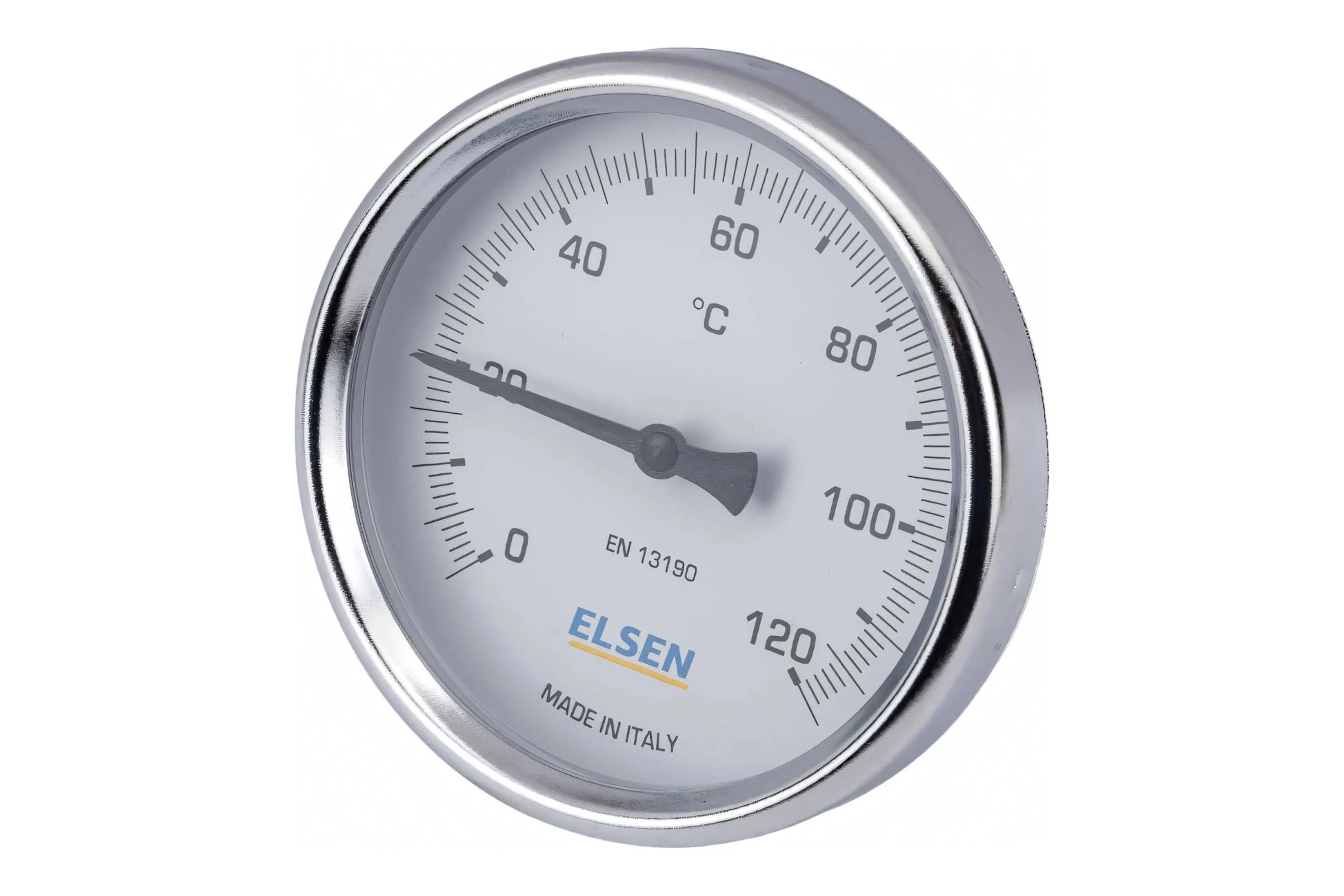 Термометр биметаллический 80 мм, 1/2", шток 9 мм ELSEN ET80.12