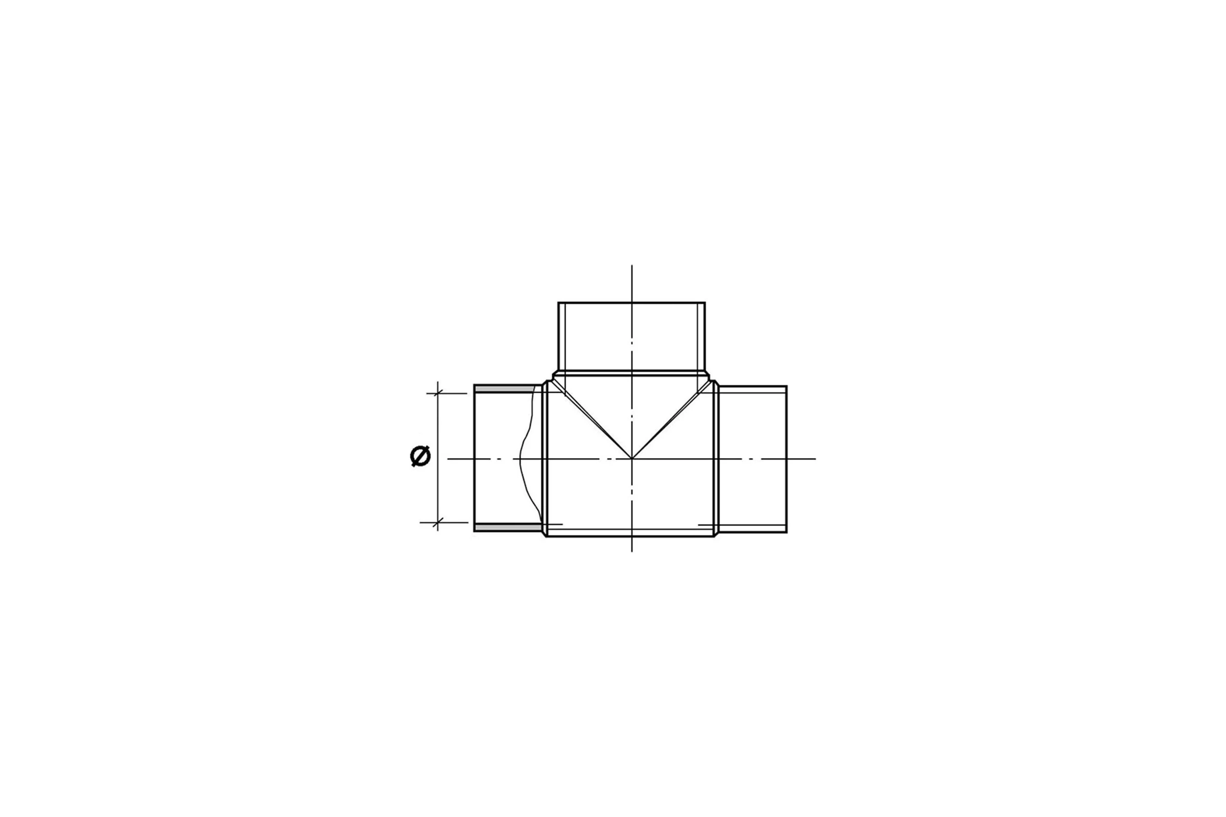 Тройник OLFUSE литой 90 tee pn16 sdr11 pe100 d160, 771816160
