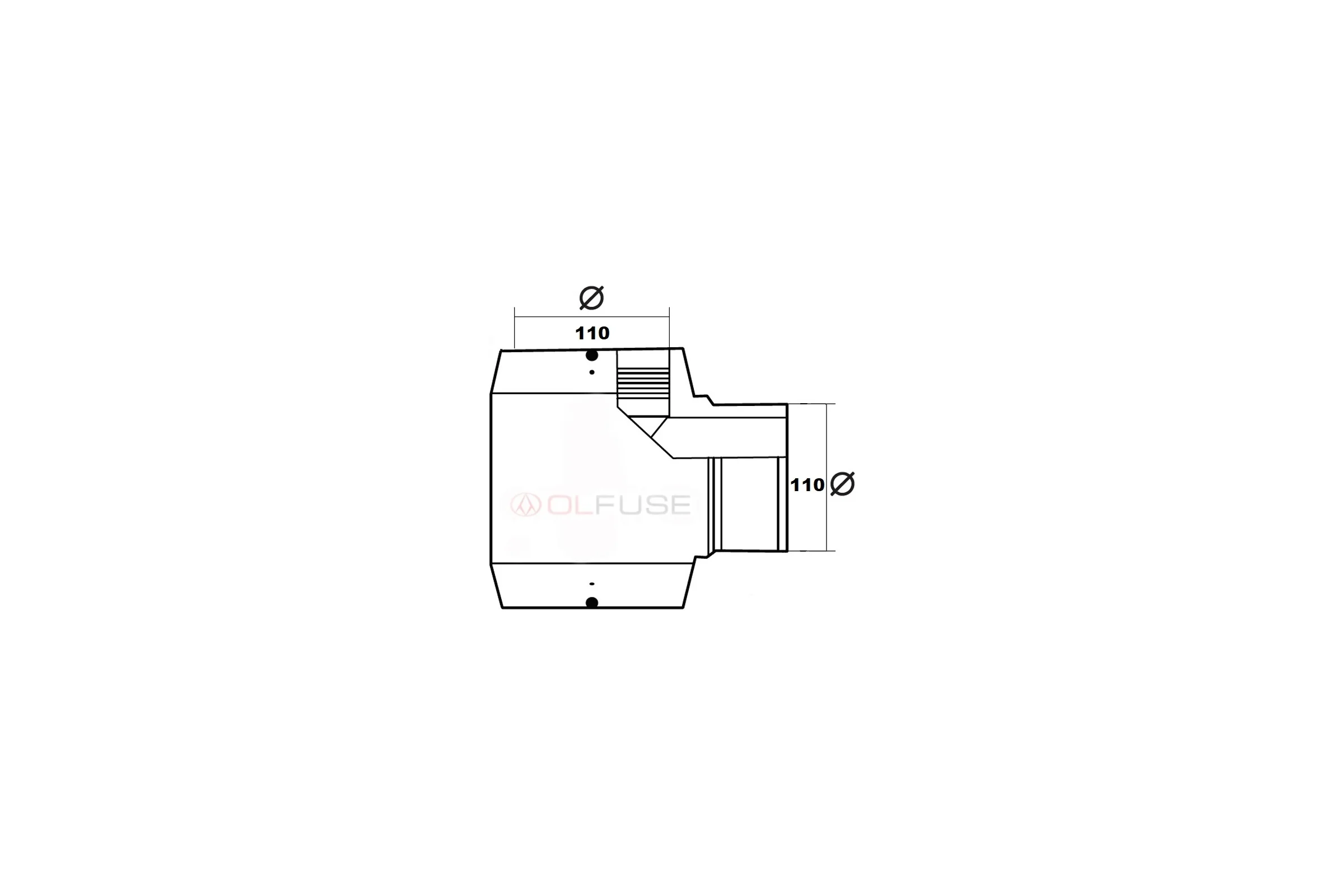 Тройник OLFUSE электросварной 90 pn16 sdr11 pe100 d110, 7727110000