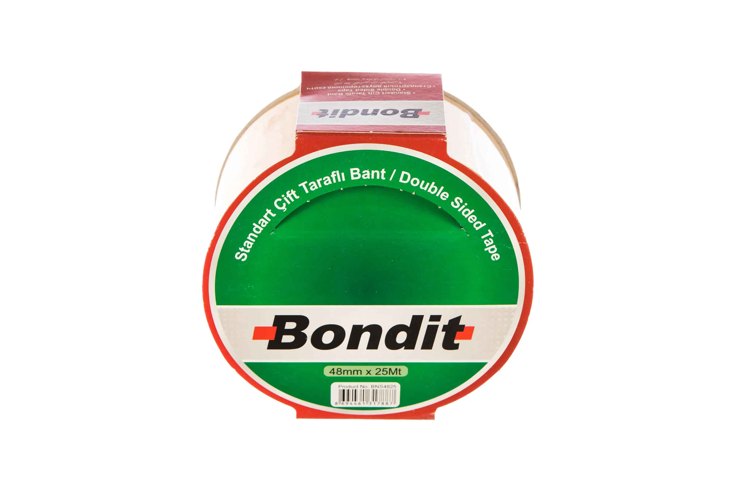 Двухсторонняя прозрачная клейкая лента на полипропиленовой основе Bondit 48мм х 25м BNS4825