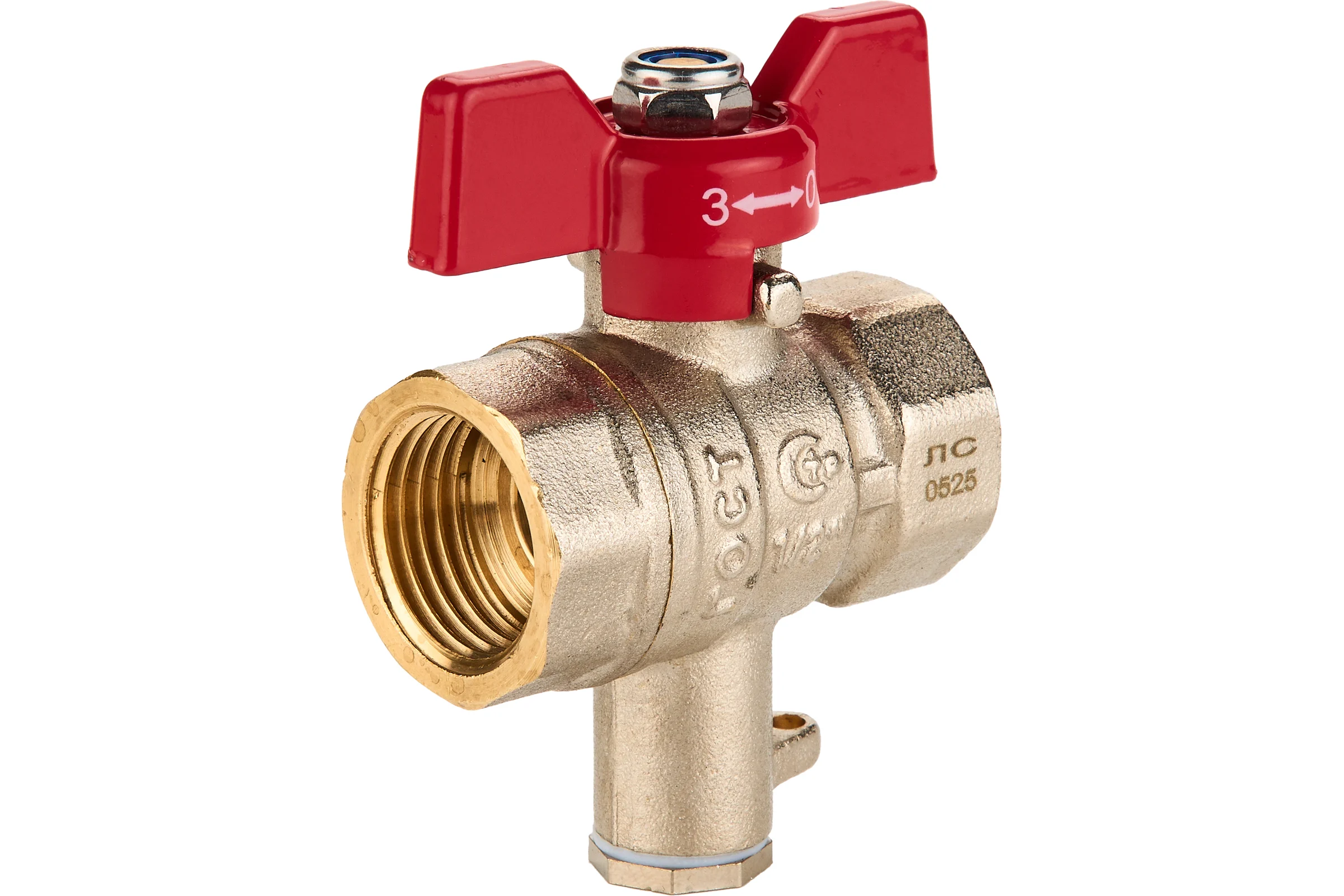 Шаровый кран SANEXT ГОСТ, PN40, для термодатчика Ду 15, ВР 1/2" 5905