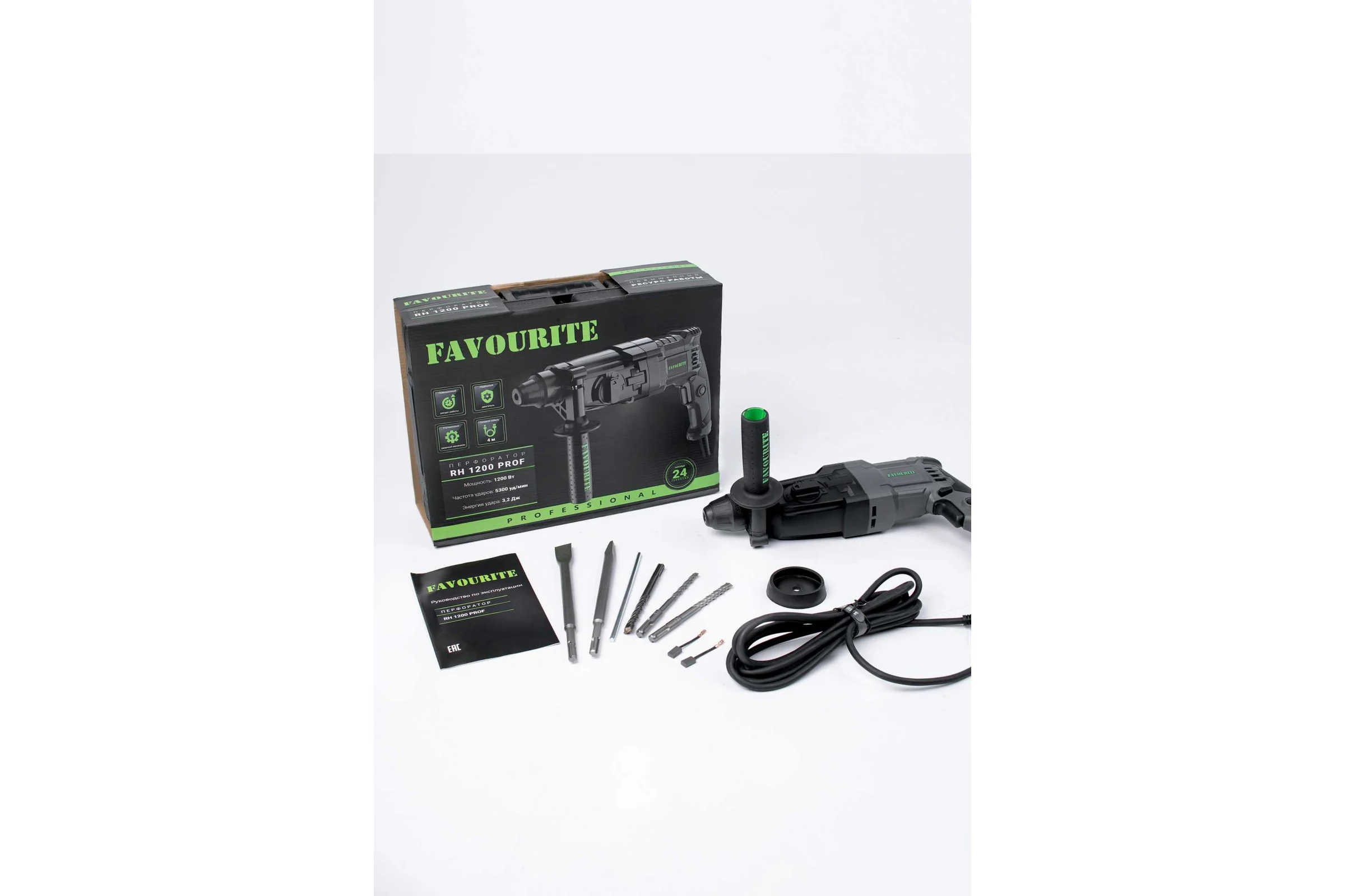 Перфоратор FAVOURITE RH 1200 PROF 1200 Вт, SDS+ 553331200