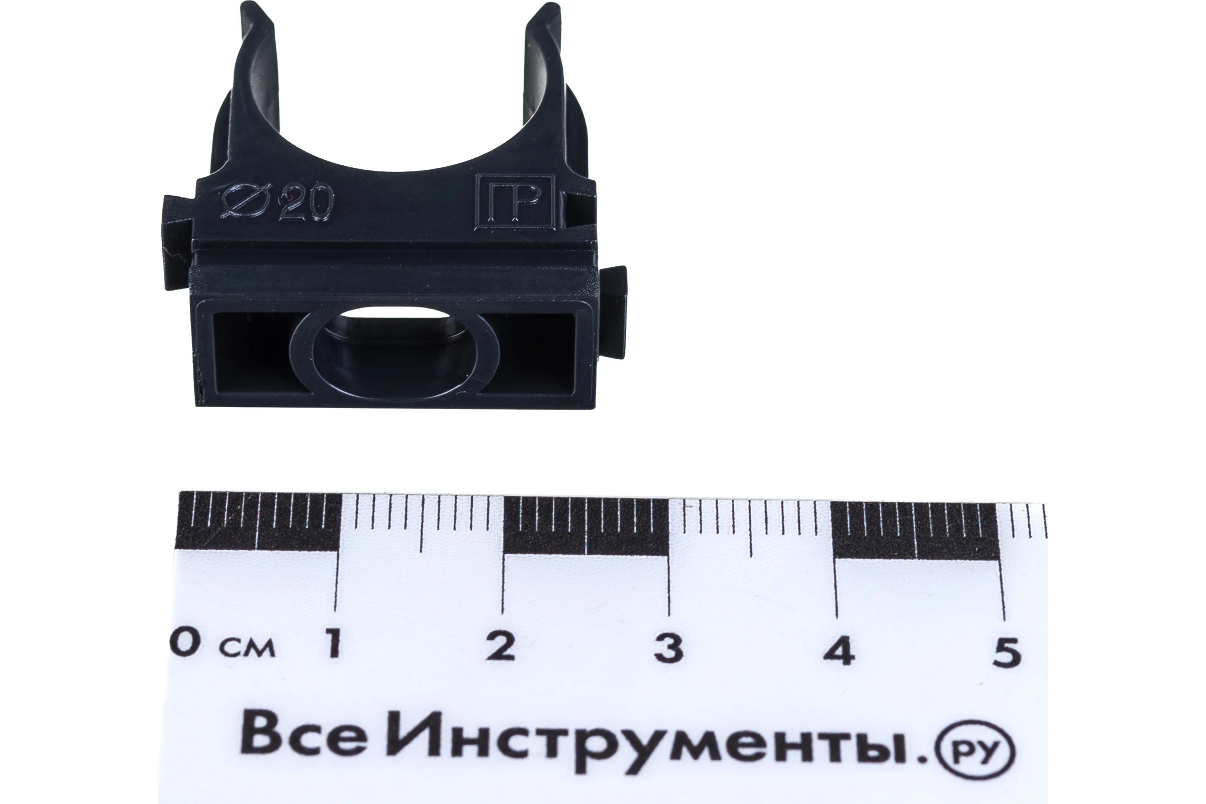 Крепёж-клипса для труб Промрукав Полистирол черная д20 100 шт. PR.02720ч
