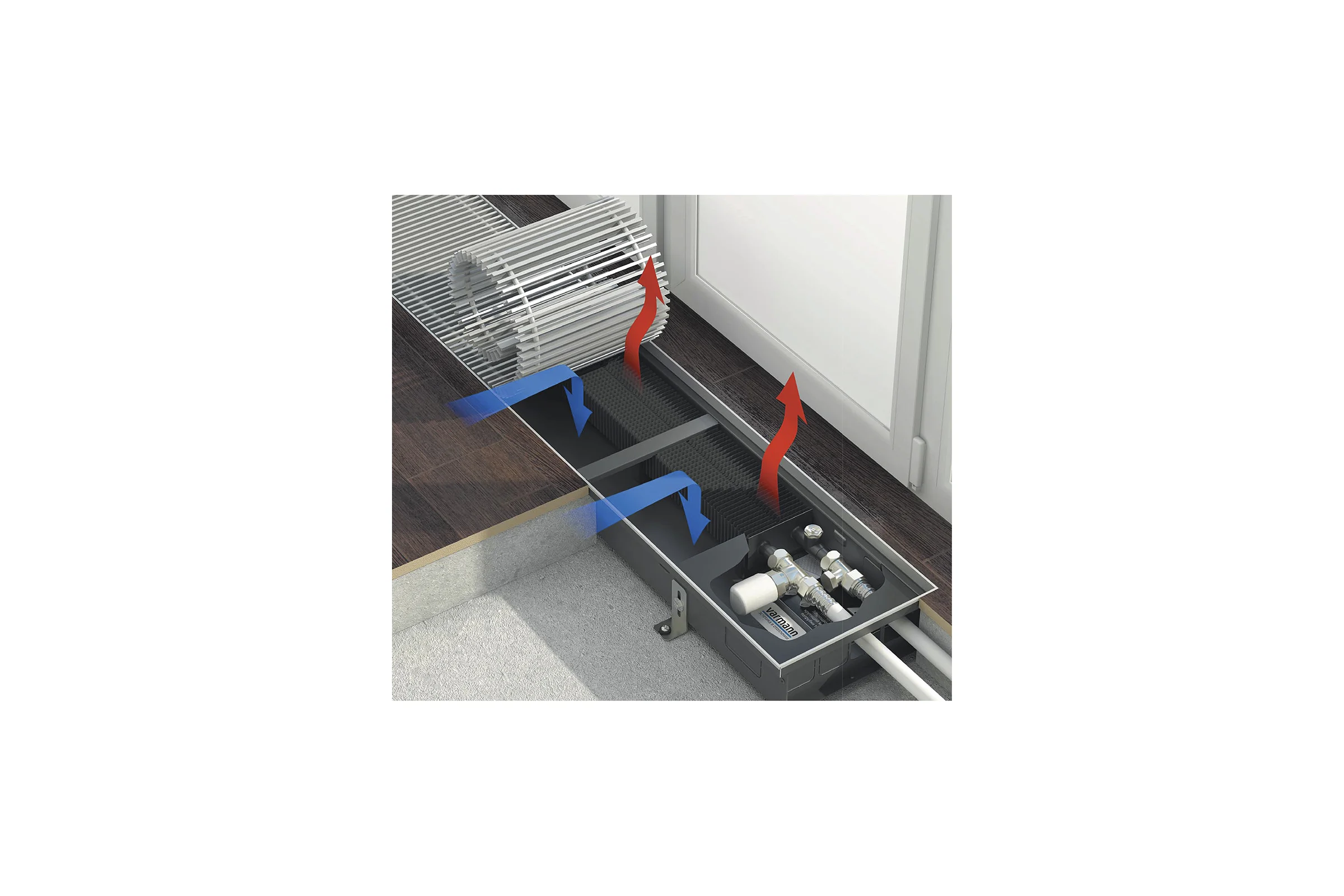 Встраиваемый в пол конвектор Varmann Ntherm N 230.90.800 RR U EV1