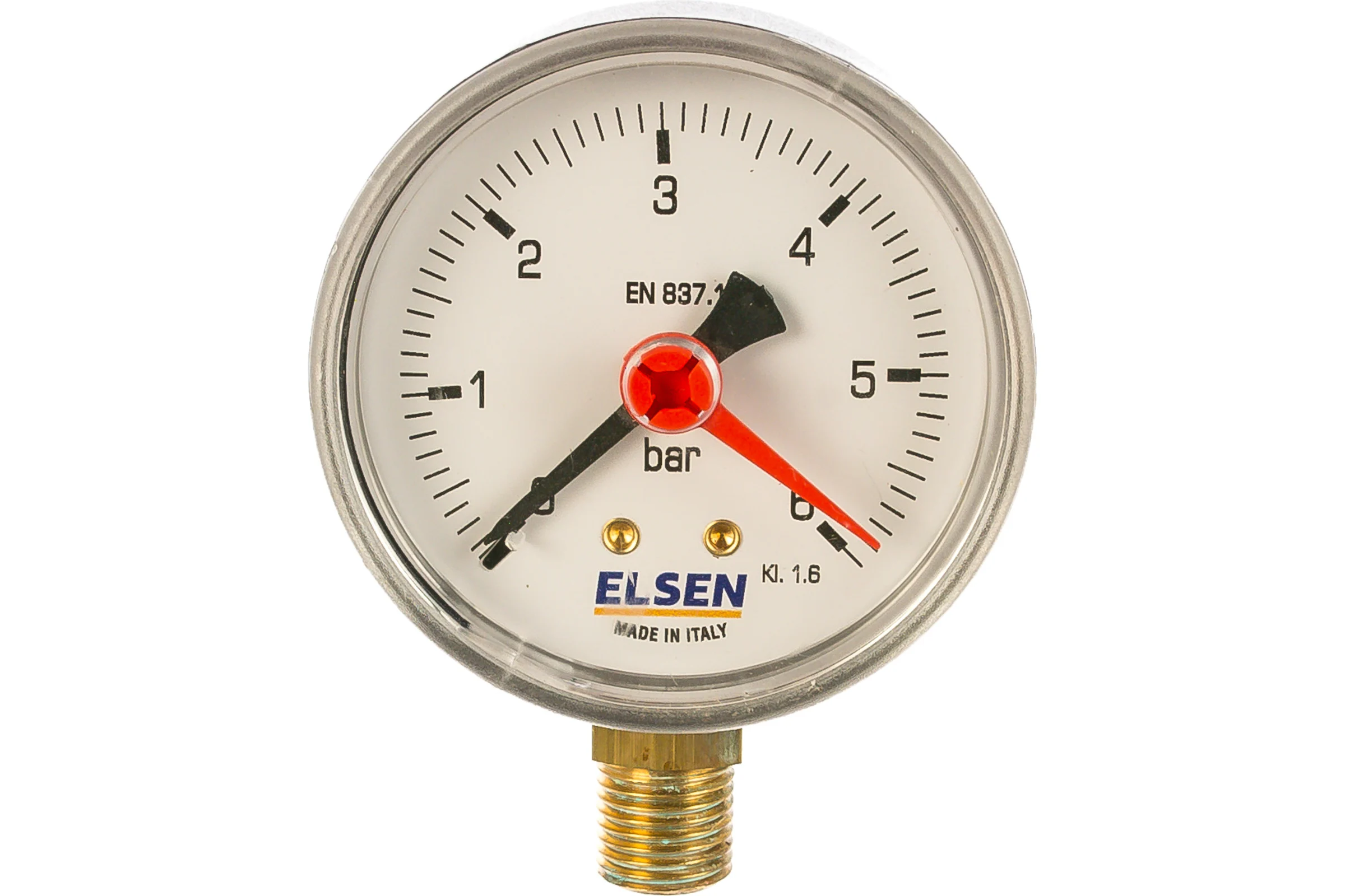 Манометр 63 мм, 1/4", радиальный, PN бар-0-6 ELSEN EM63.06