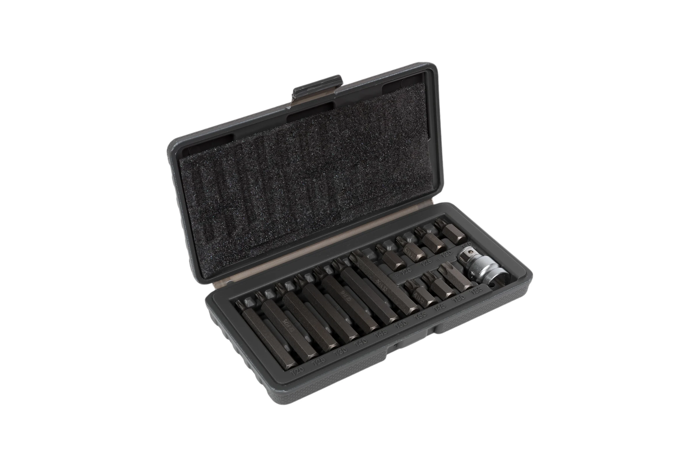 Набор бит вставок TORX (3/8", 30 мм и 75 мм, адаптер для бит 1/2" DR, 15 шт., в кейсе) Airline AT-B-21