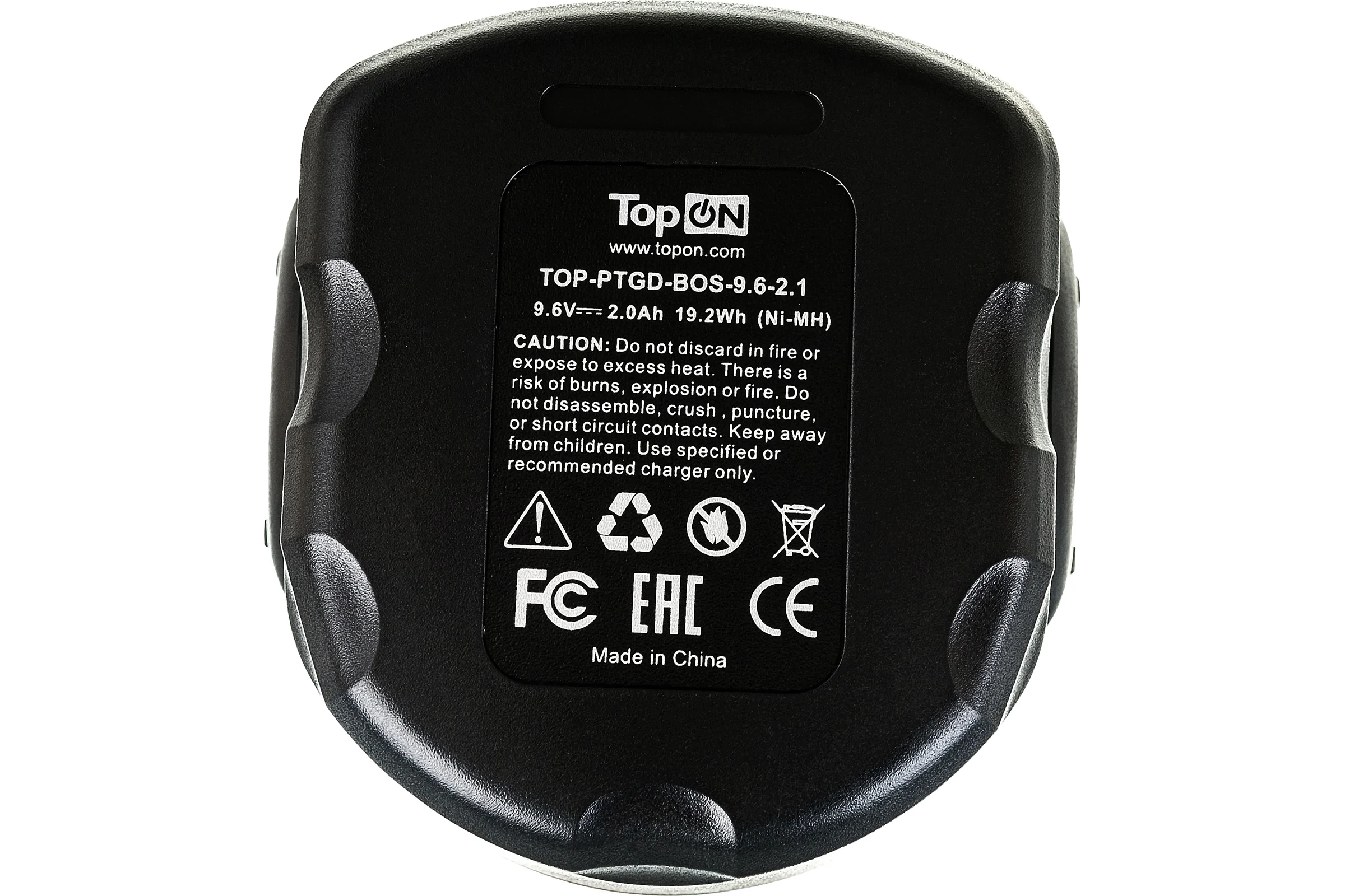 Аккумулятор для электроинструмента Bosch (Ni-Mh, 9.6В, 2.1Ач) TopON PN: 2607335707 TOP-PTGD-BOS-9.6