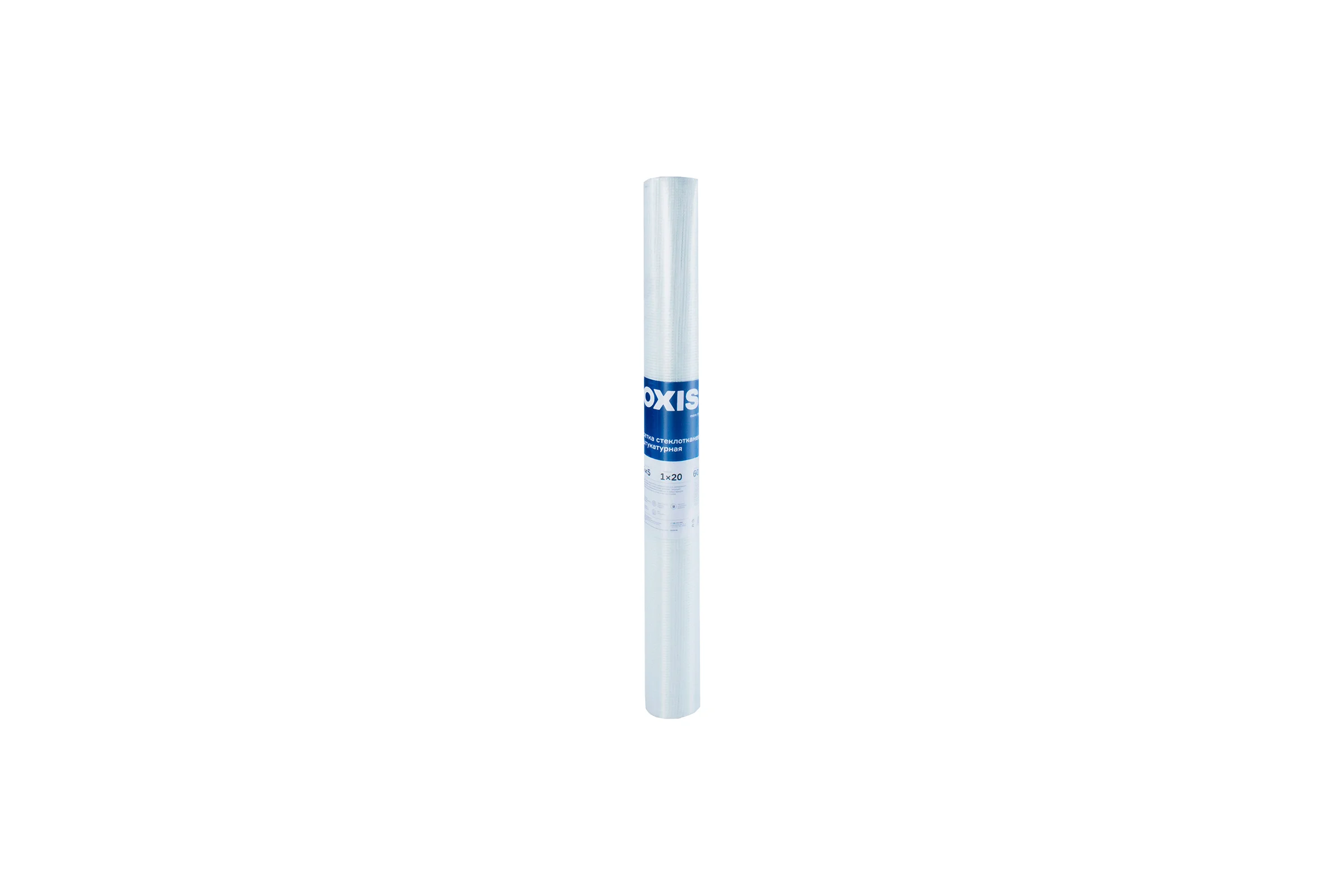 Стеклотканевая штукатурная сетка Oxiss 5x5 мм, 60 г/кв.м, 1x20 м 4630025422547