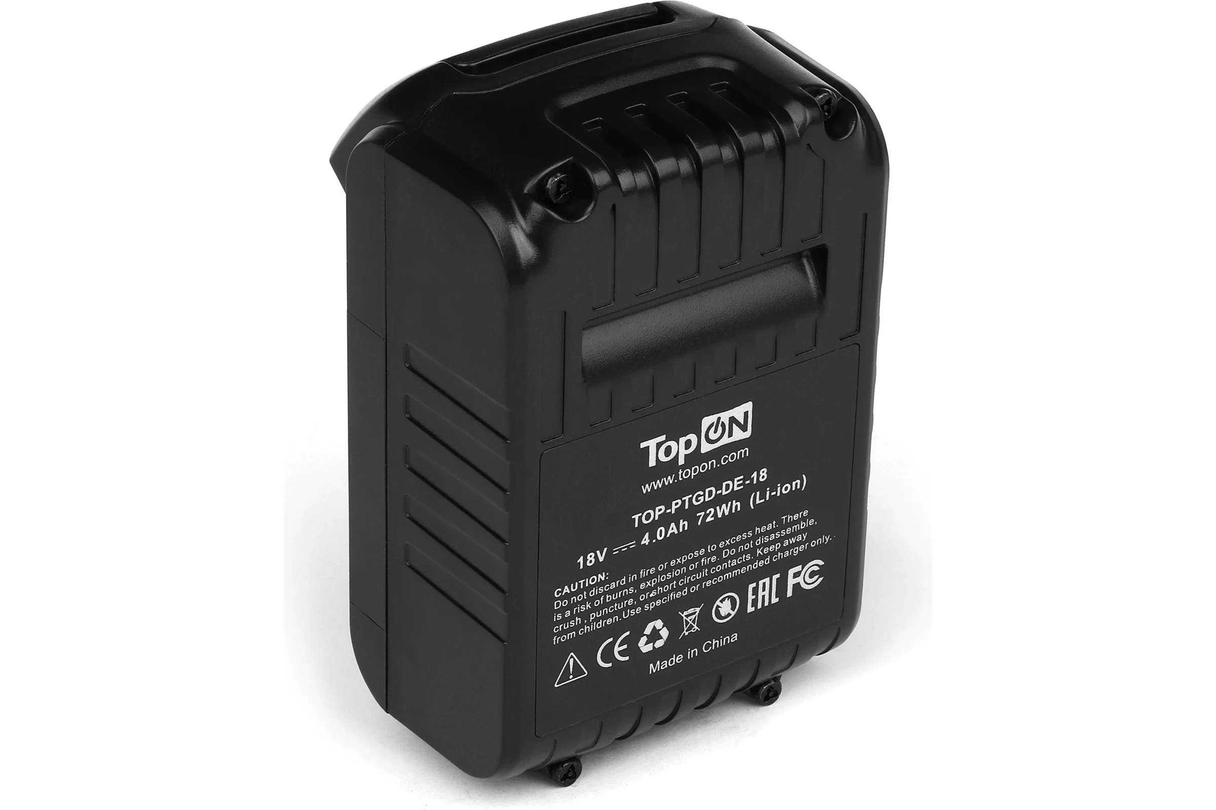Аккумулятор для электроинструмента DeWalt (Li-Ion, 18В, 4Ач) TopON TOP-PTGD-DE-18