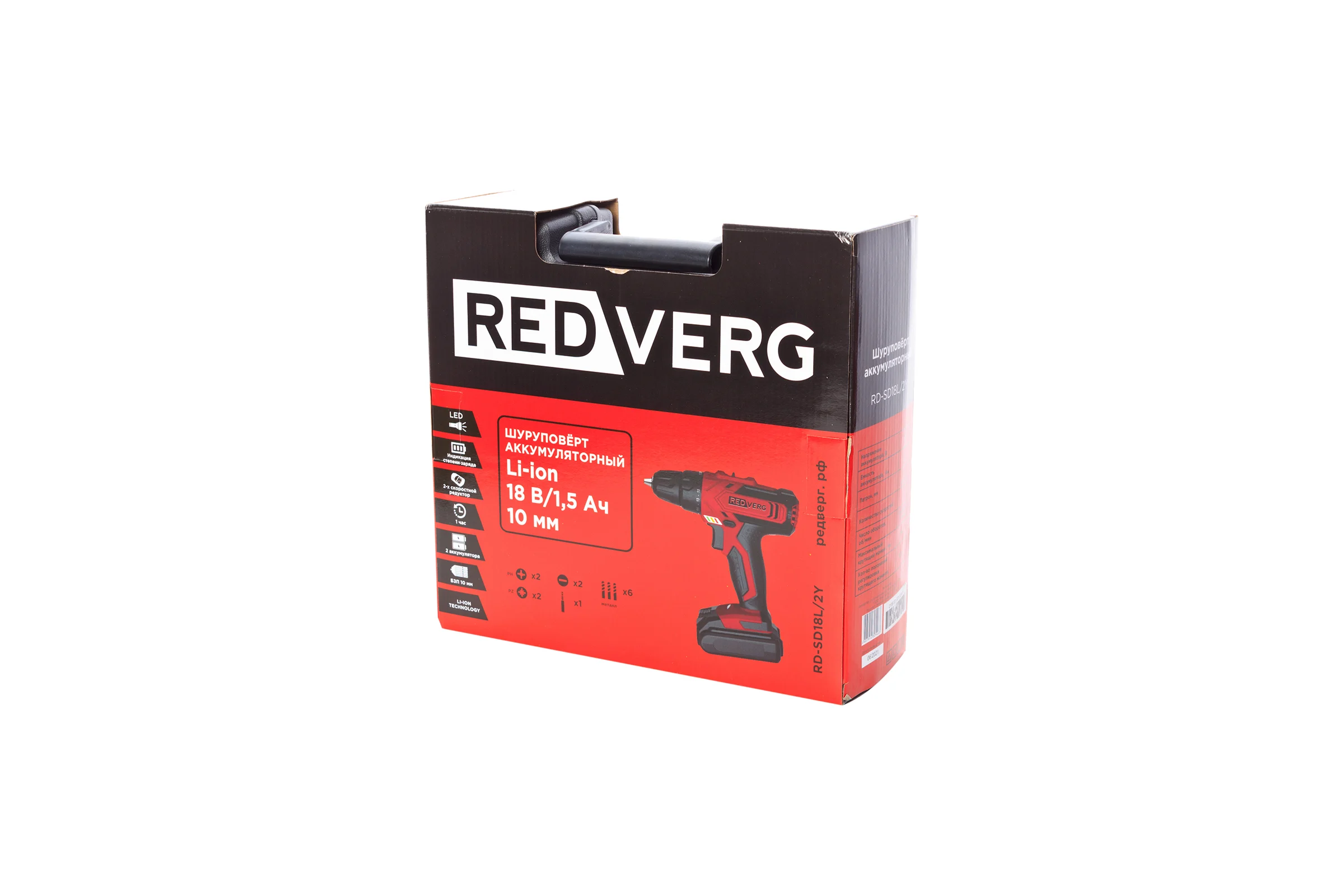 Аккумуляторная дрель-шуруповерт REDVERG RD-SD18L/2Y