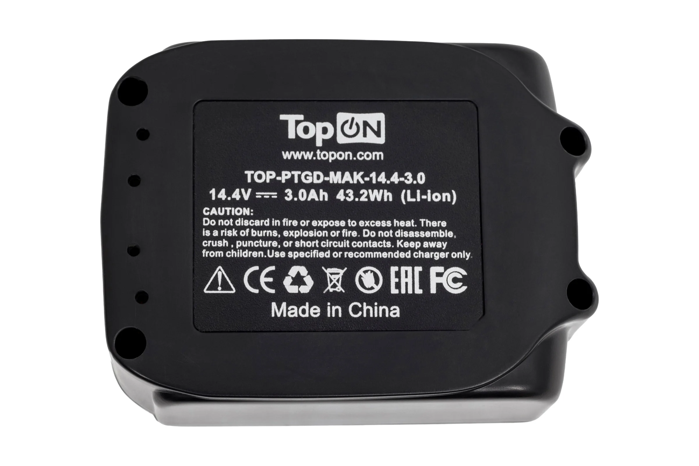 Аккумулятор для электроинструмента (Li-Ion, 14.4В, 3Ач) TopON TOP-PTGD-MAK-14.4-3.0