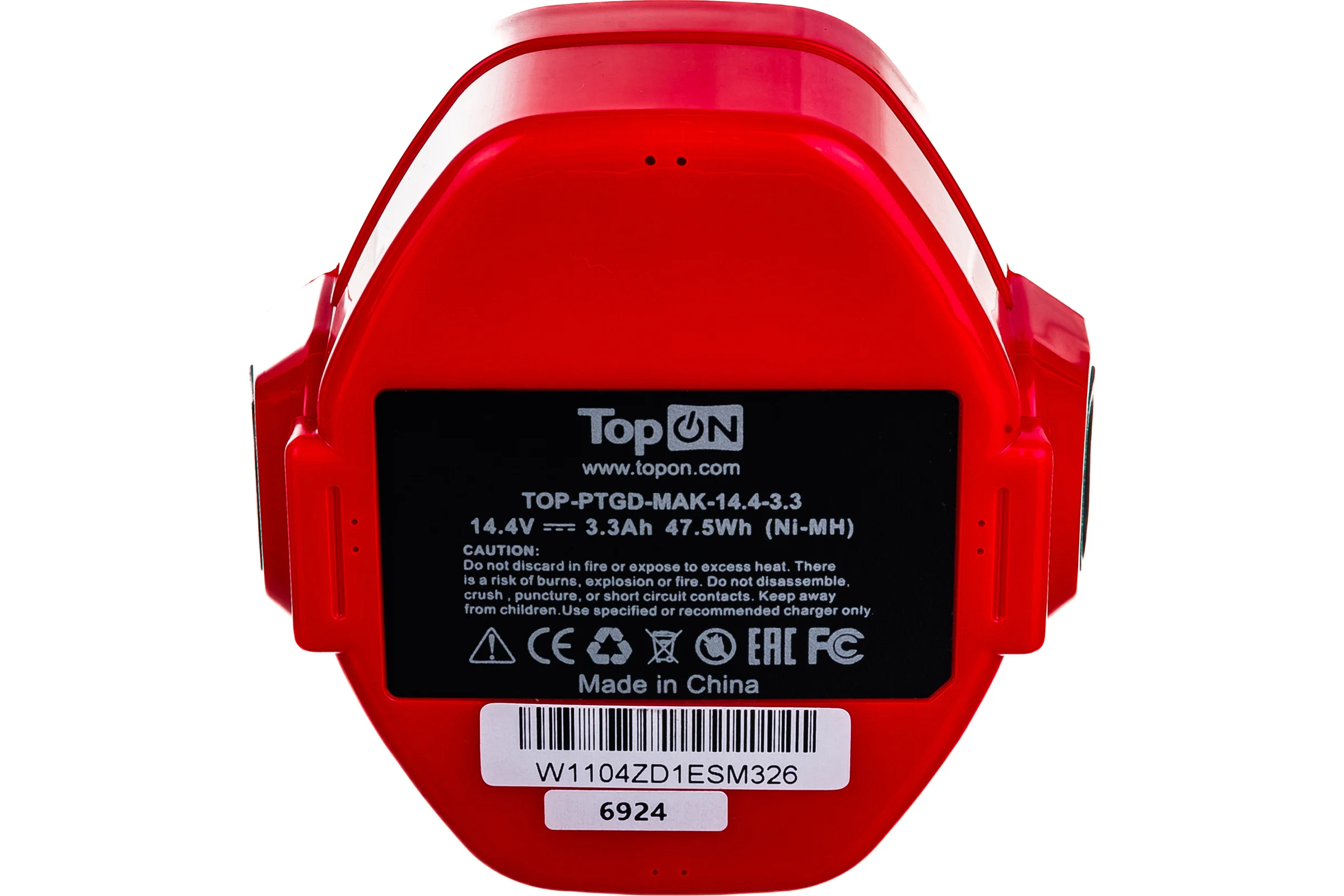 Аккумулятор для электроинструмента (Ni-Mh, 14.4В, 3.3Ач) TopON TOP-PTGD-MAK-14.4-3.3