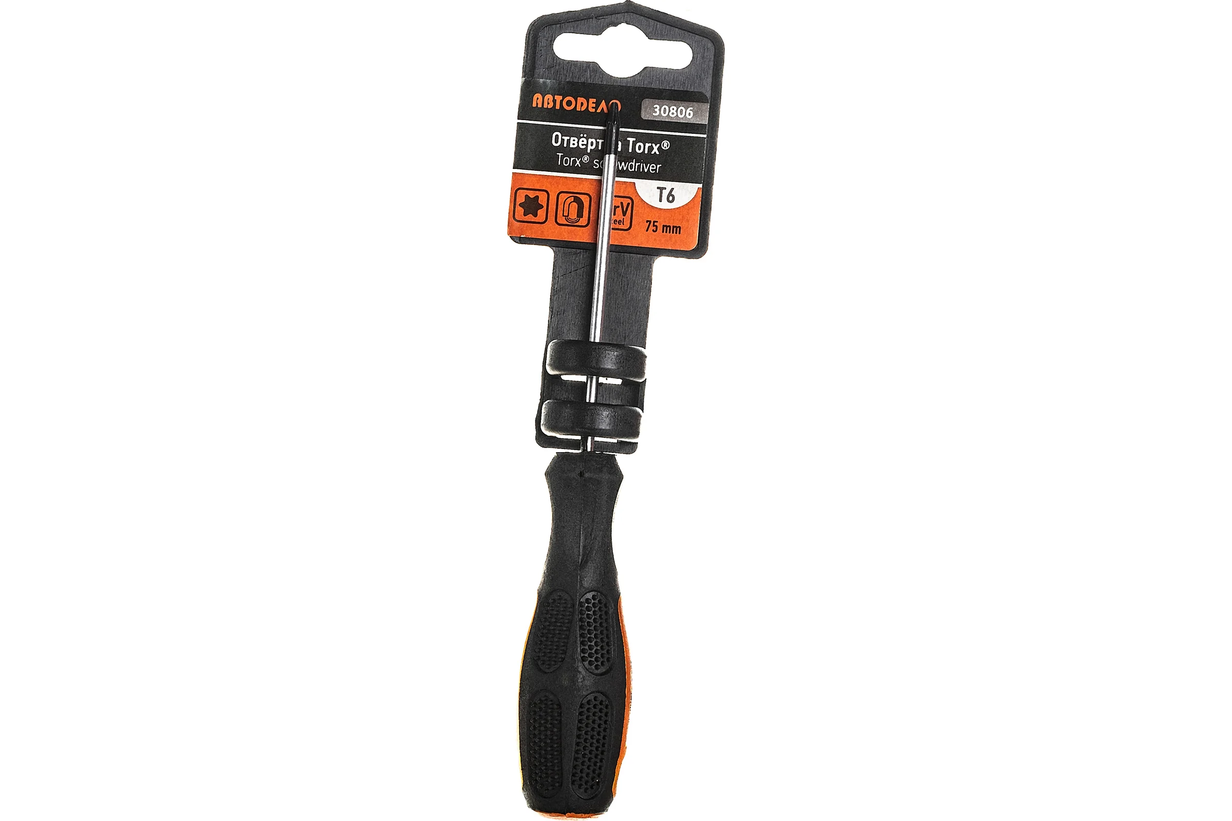 Отвертка TORX T6x75мм на держателе АвтоDело 30806 12013