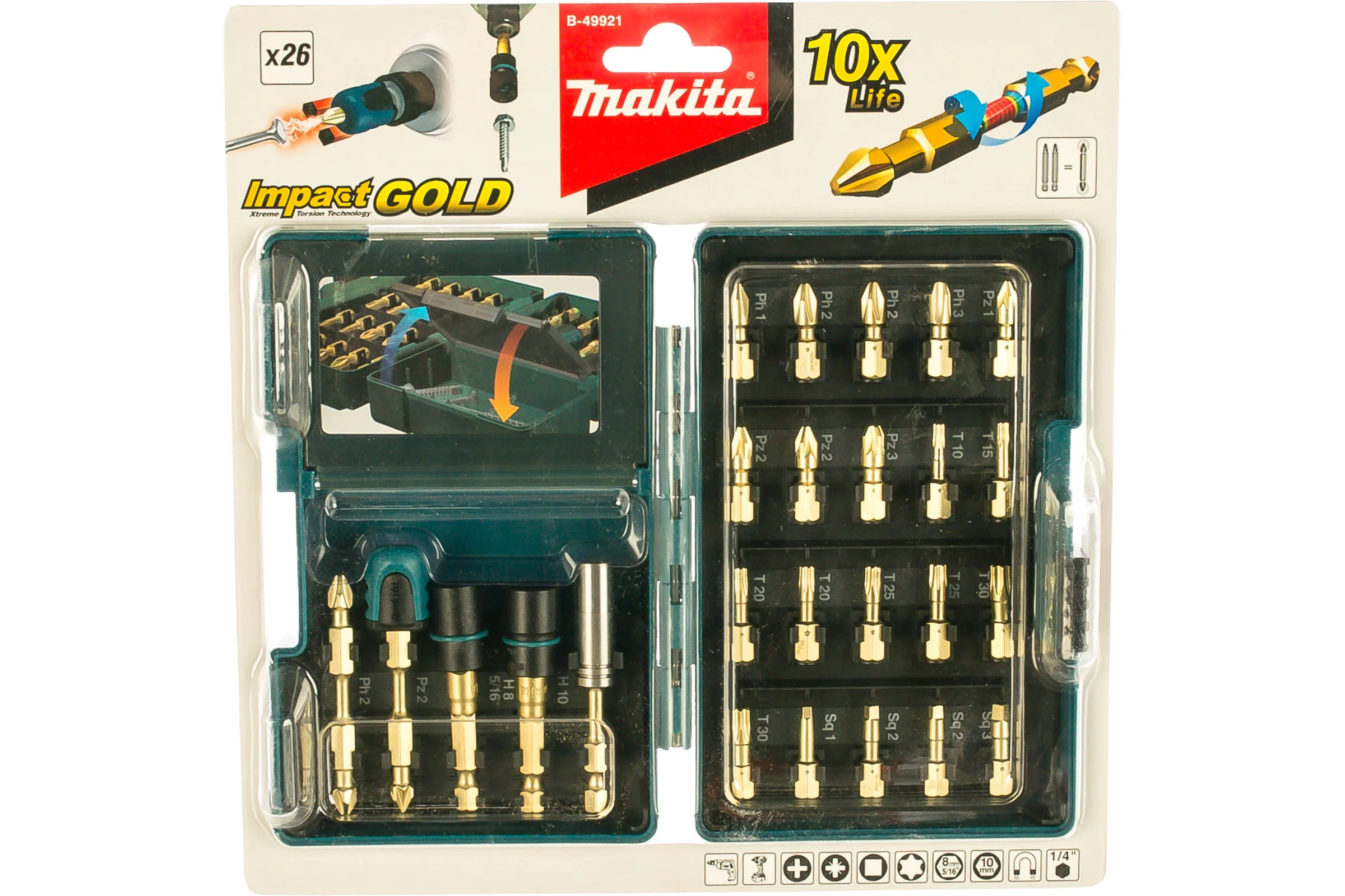 Набор бит Impact Gold 26 шт. Makita B-49921