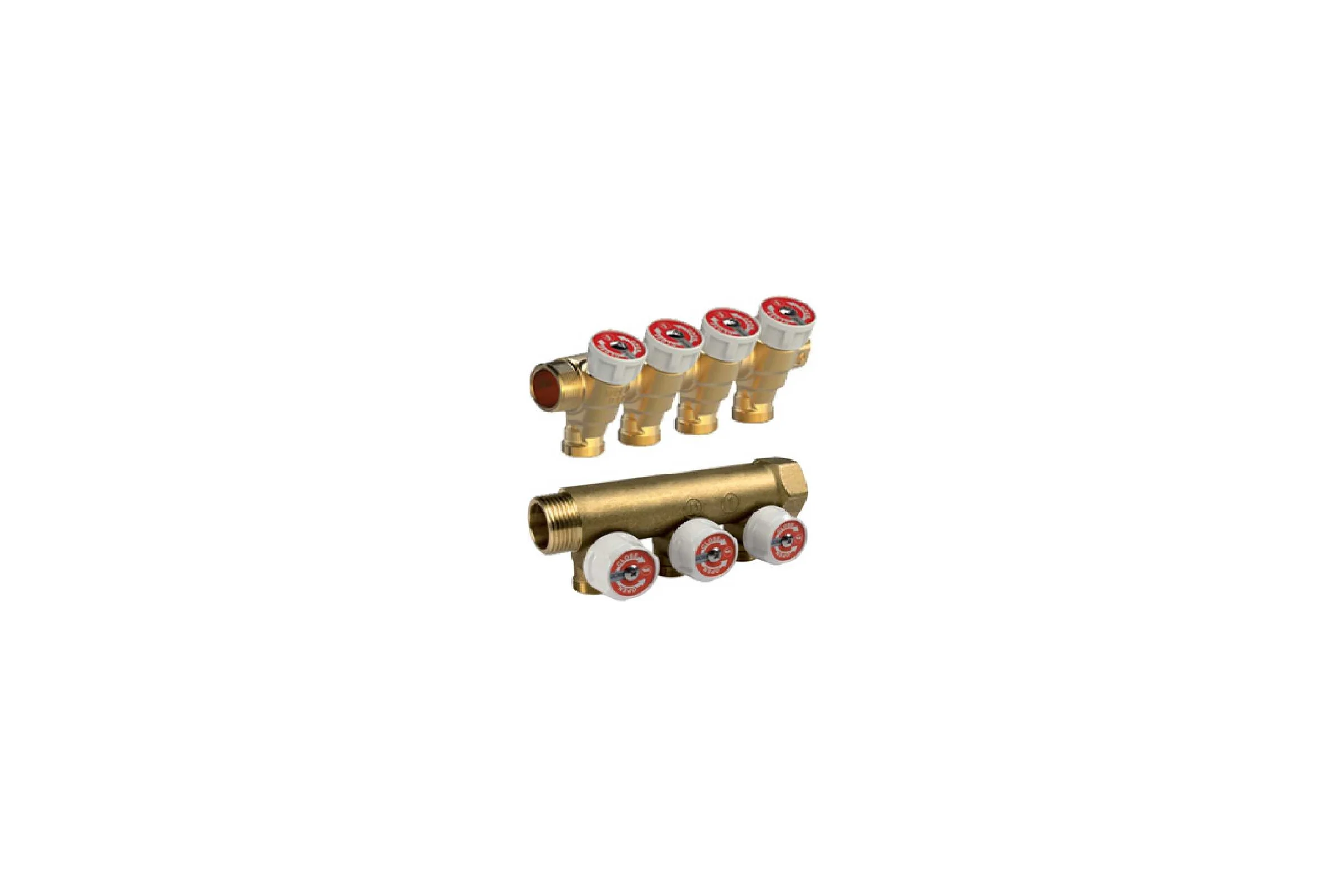 Модульный коллектор Giacomini 3/4x16/2, с отсекающим клапаном нов.арт.R585CY062 R585CY022