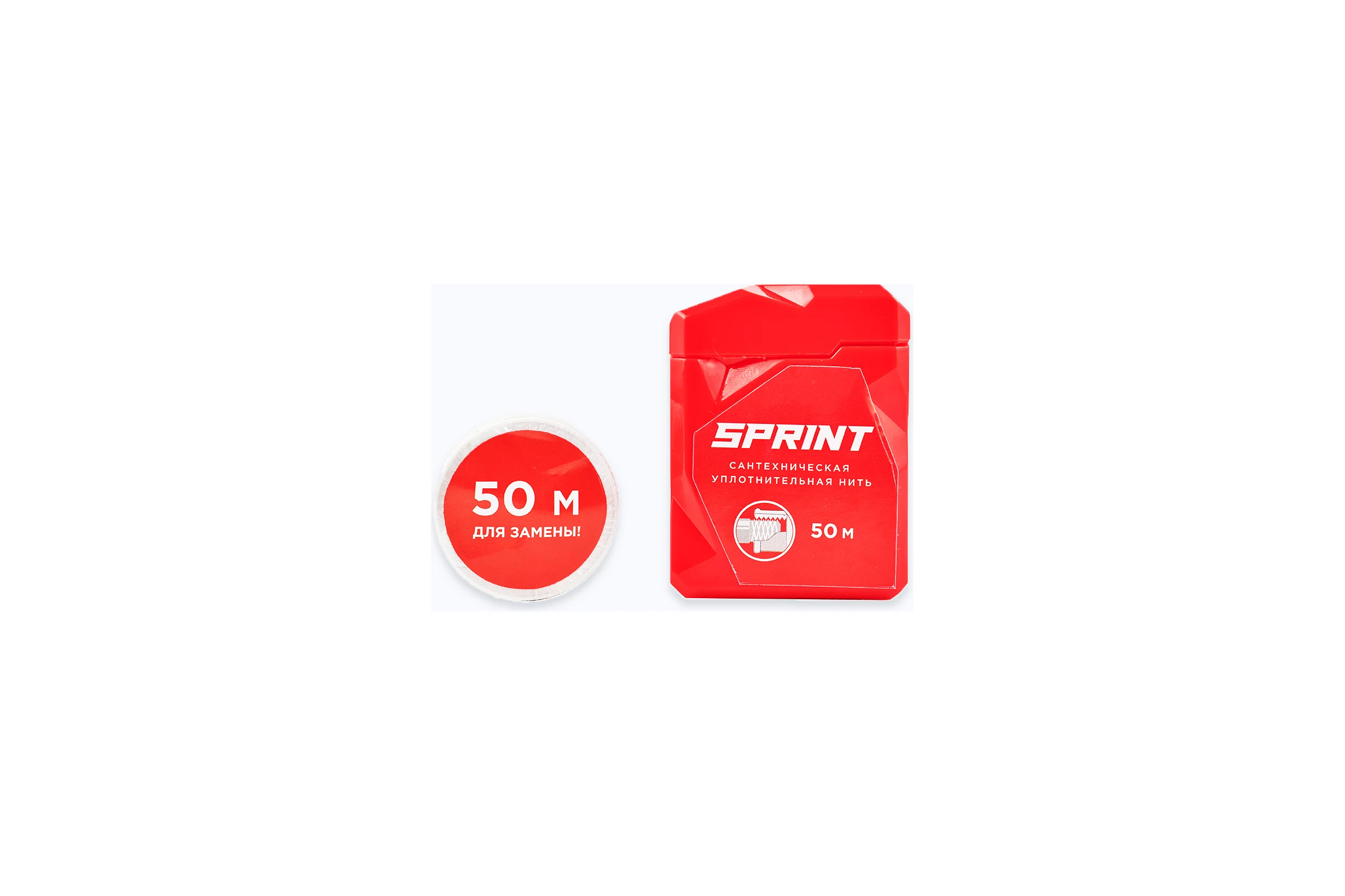 Уплотнительная нить Sprint бокс, м-50, бокс +50м катушка, блистер 4630009040613