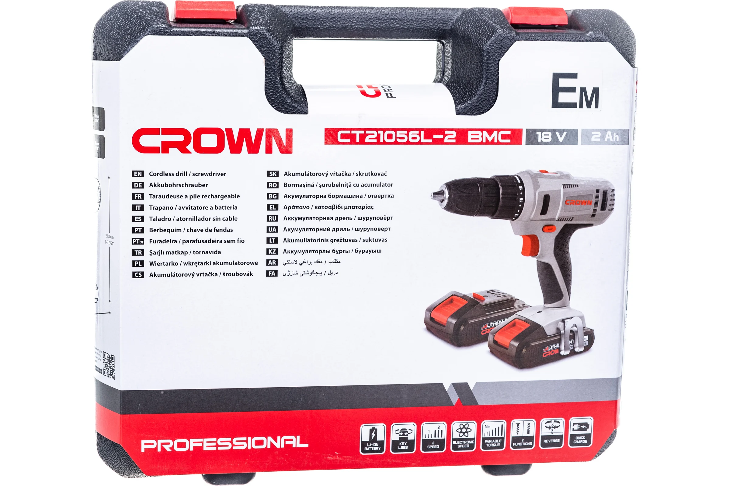 Аккумуляторный шуруповерт CROWN CT21056LH-2 BMC CT21056L-2 BMC