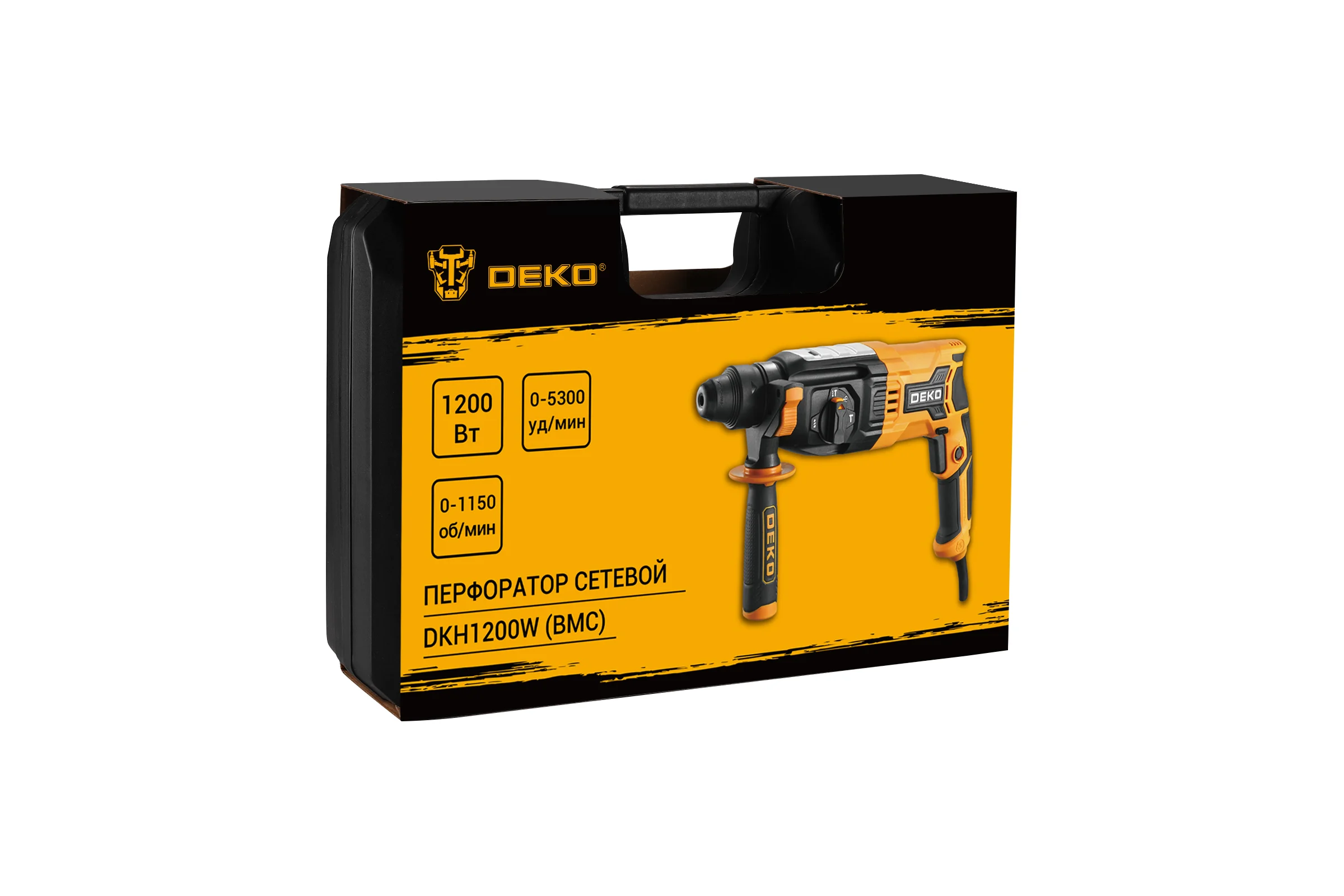Сетевой перфоратор DEKO DKH1200W в кейсе, 1200 Вт 063-4364