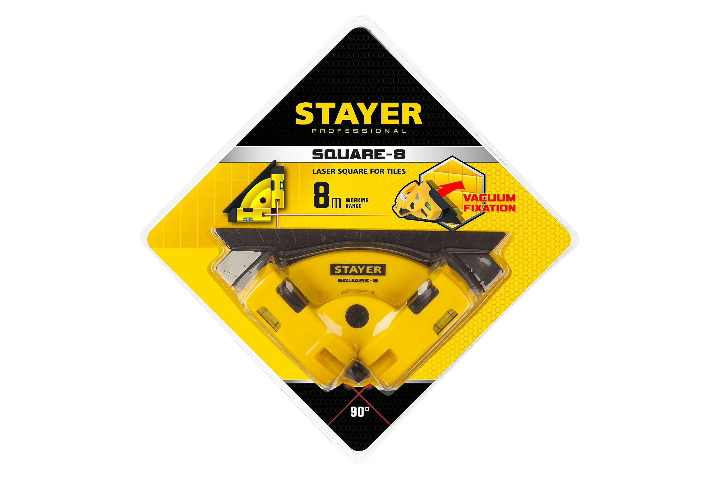 Лазерный угольник для кафеля STAYER SQUARE-8 34928