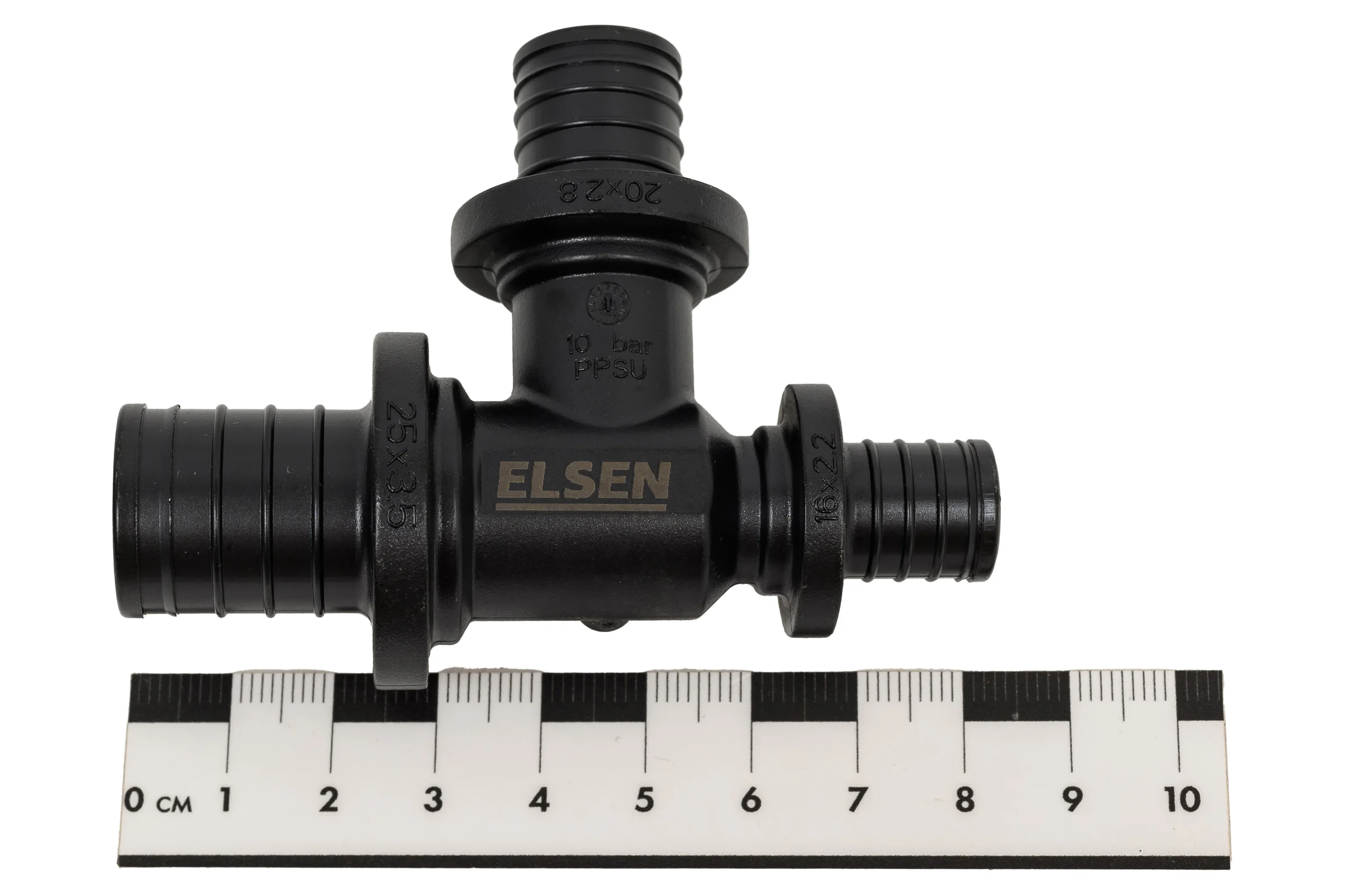 Тройник ELSEN 25, 20, 16, PPSU полифенилсульфон, редукционный EFA31.252016P