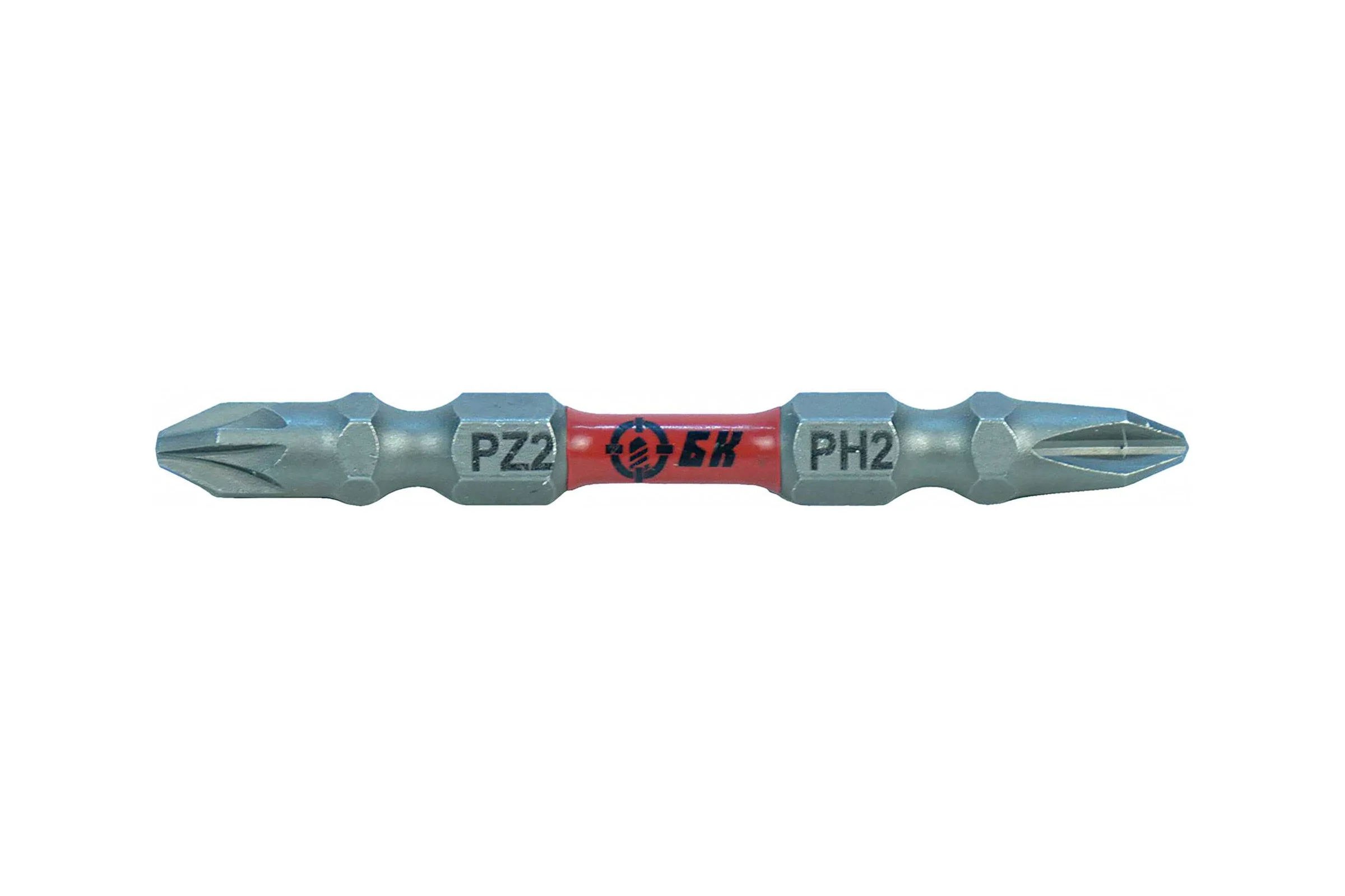 Биты двусторонние (2 шт; 65 мм; PH2xPZ2; сталь S2) БОЕКОМПЛЕКТ BPH2PZ2-60DOUBLE-2