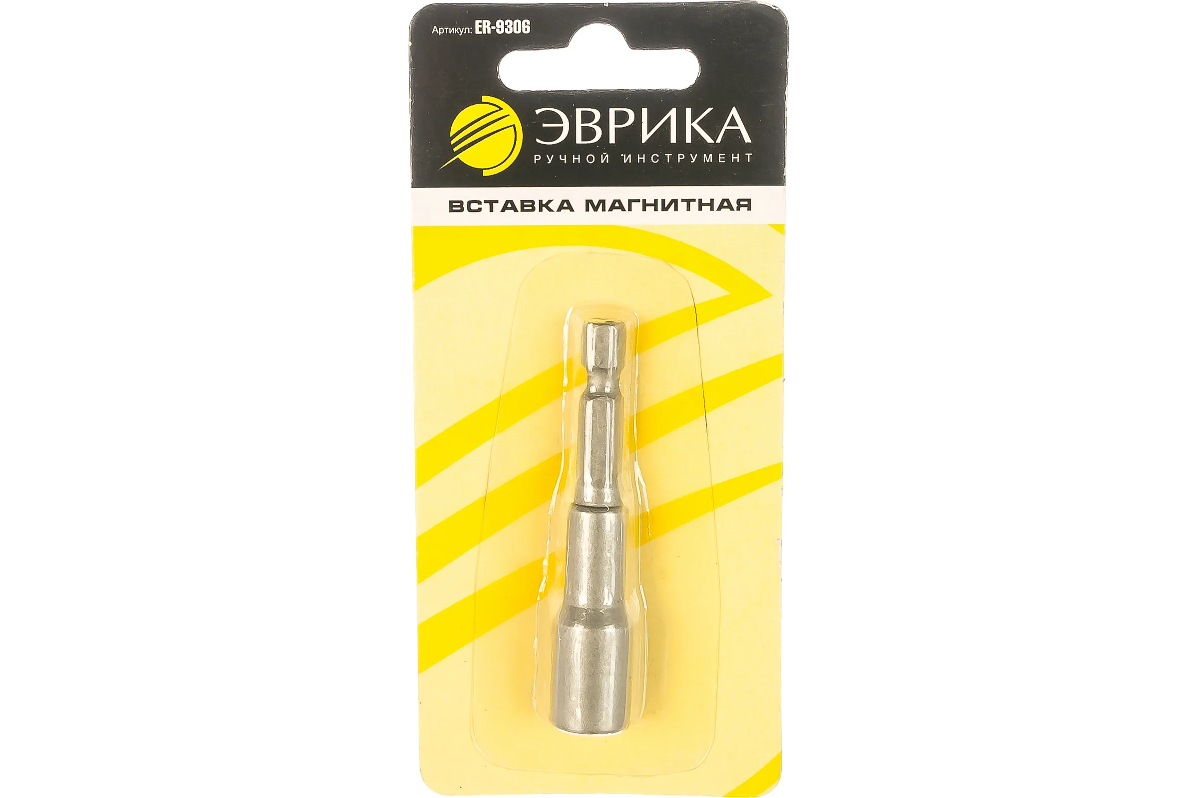 Вставка-головка магнитная Эврика 8мм 6-гранная L=65мм для шуруповерта ER-9306 990242