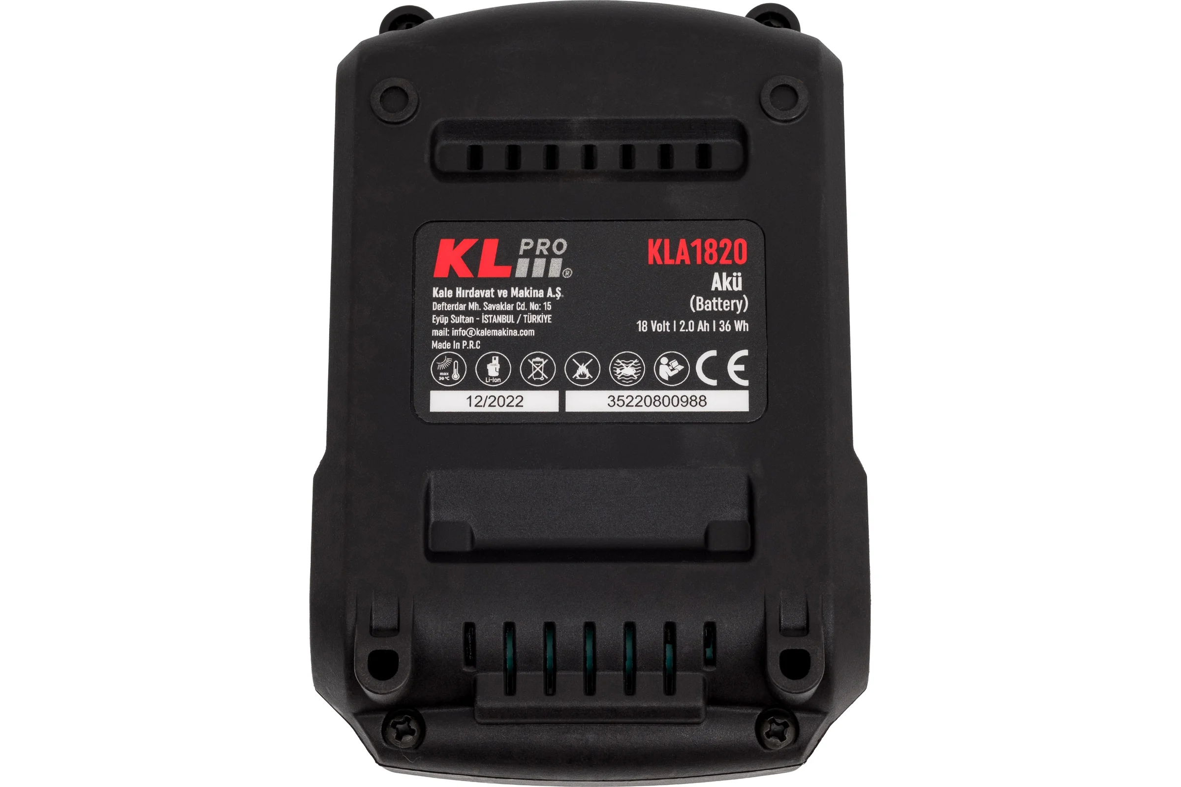 Аккумулятор Li-ion 18В, 2 Ач KLPRO KLA1820