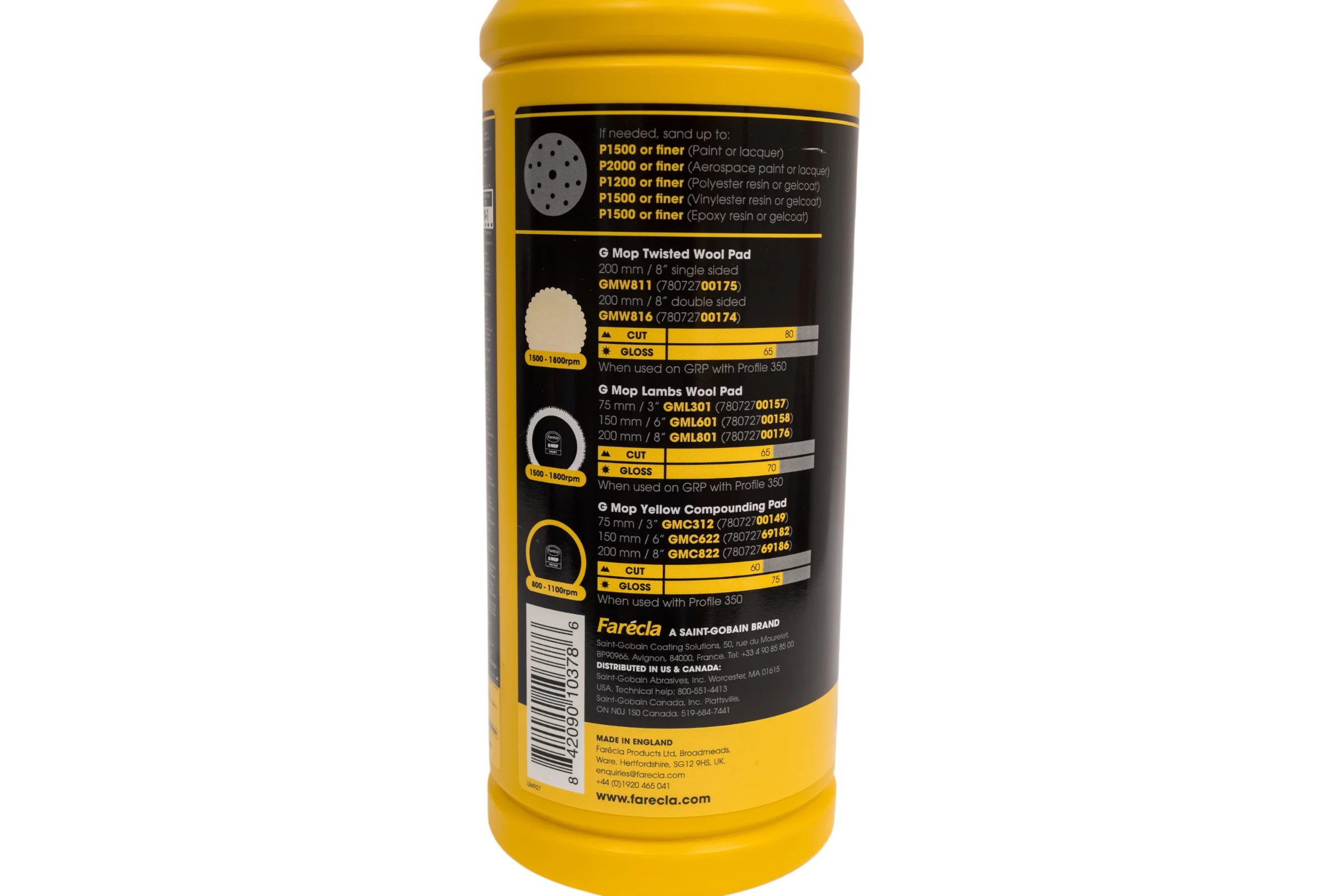 Полировальная эмульсия Profile 350 Premium Liquid Compound 1 л Farecla PRL112
