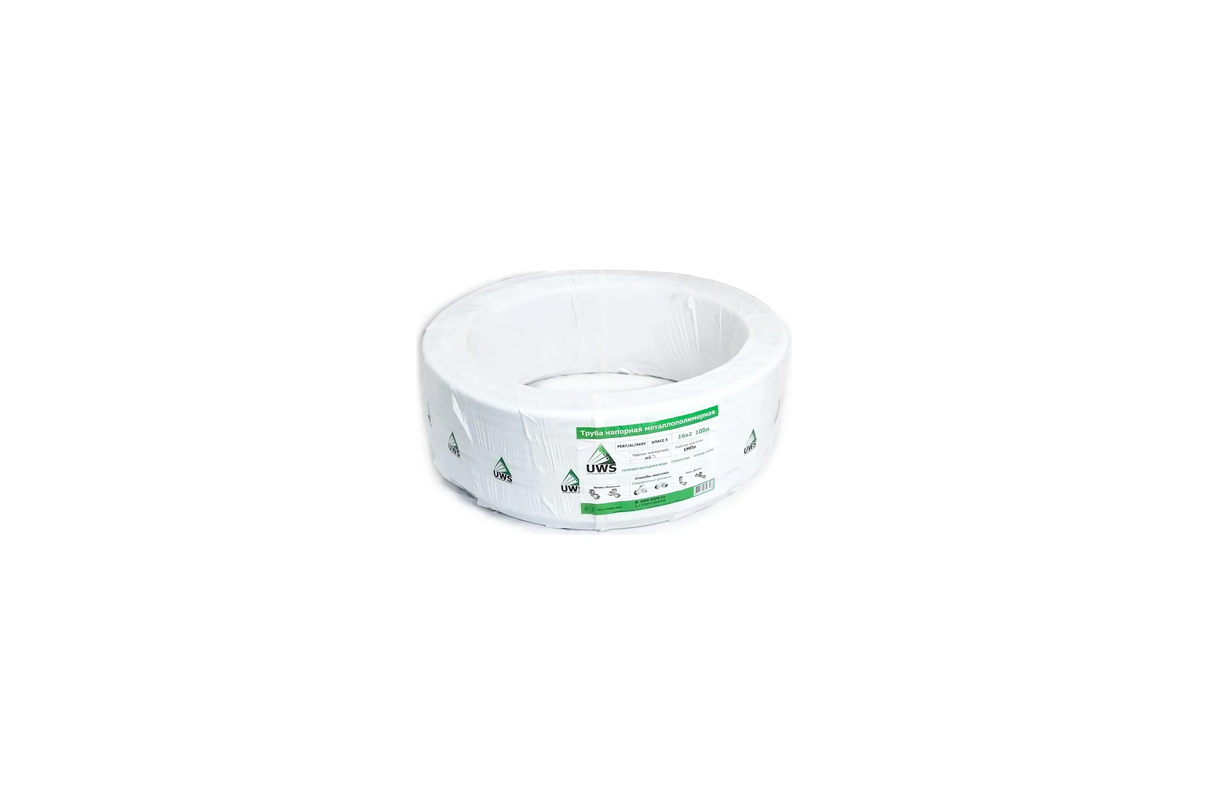 Труба металлопластиковая UWS PRO PERT-AL-PERT Б. 16x2 200 м.п. 212094