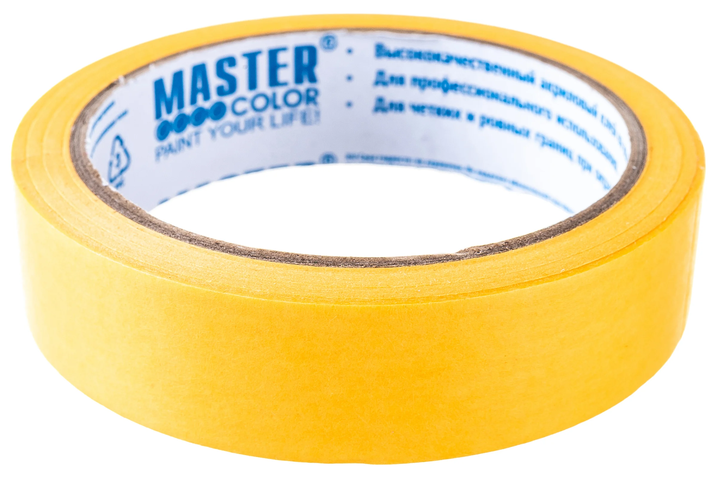 Малярная лента MASTER COLOR золотистая, рисовая бумага, термостойк. до 100C, 24 мм х 25 м 30-6122