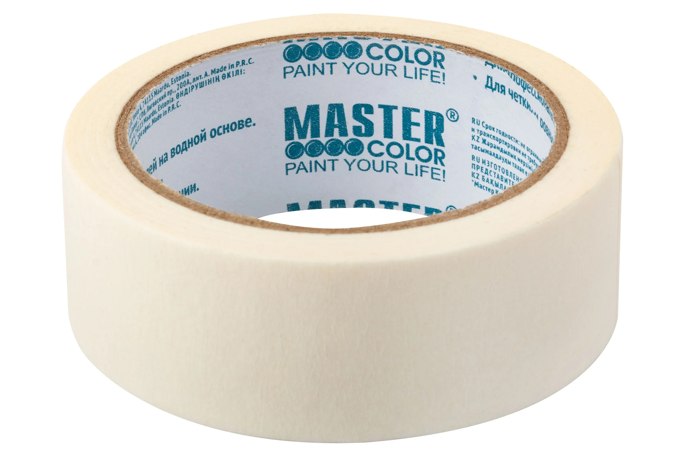 Малярная бумажная лента MASTER COLOR термостойкость до 80C, 36 мм х 25 м 30-6103