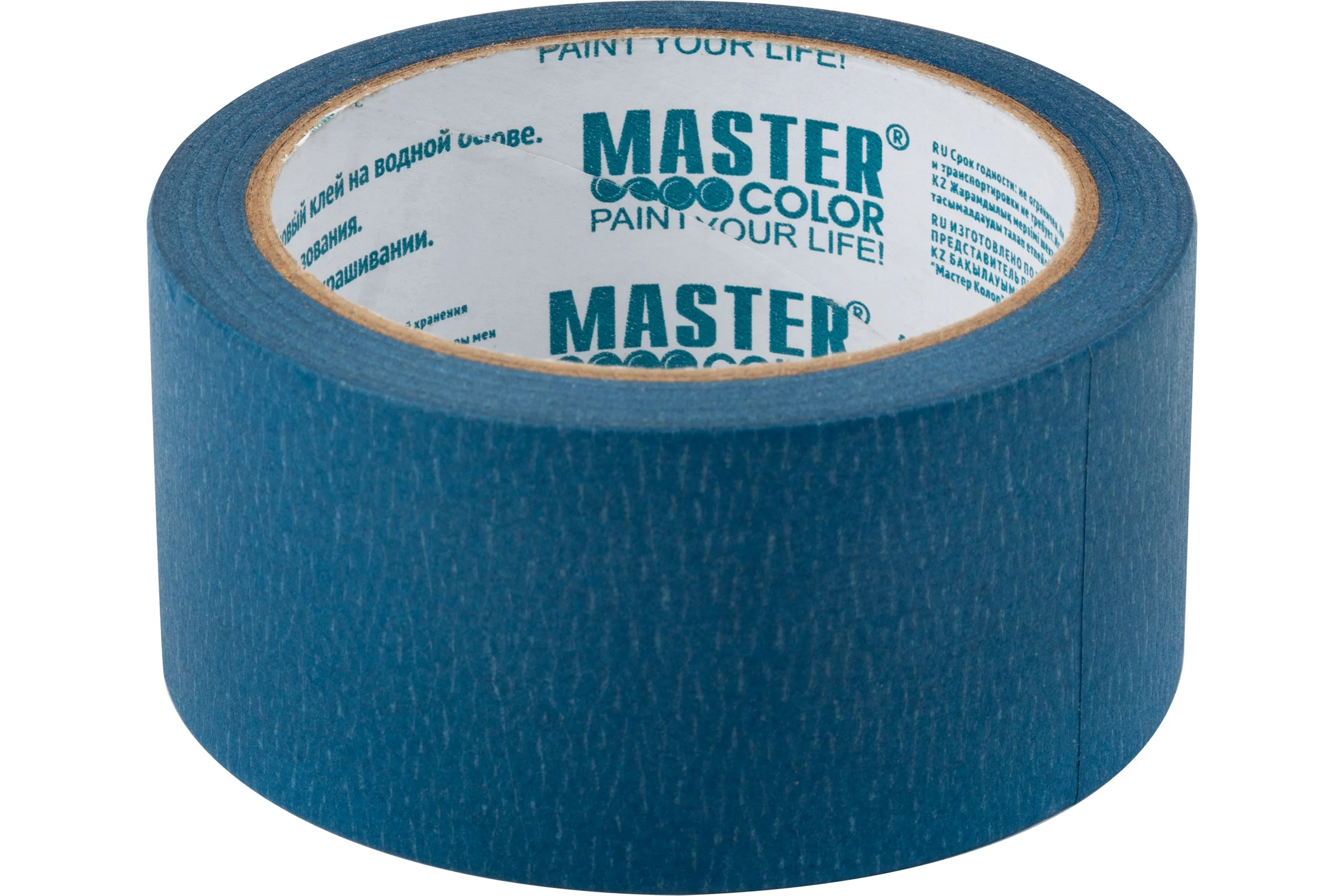 Малярная бумажная лента MASTER COLOR синяя, термостойкость до 100C, 48 мм х 25 м 30-6114