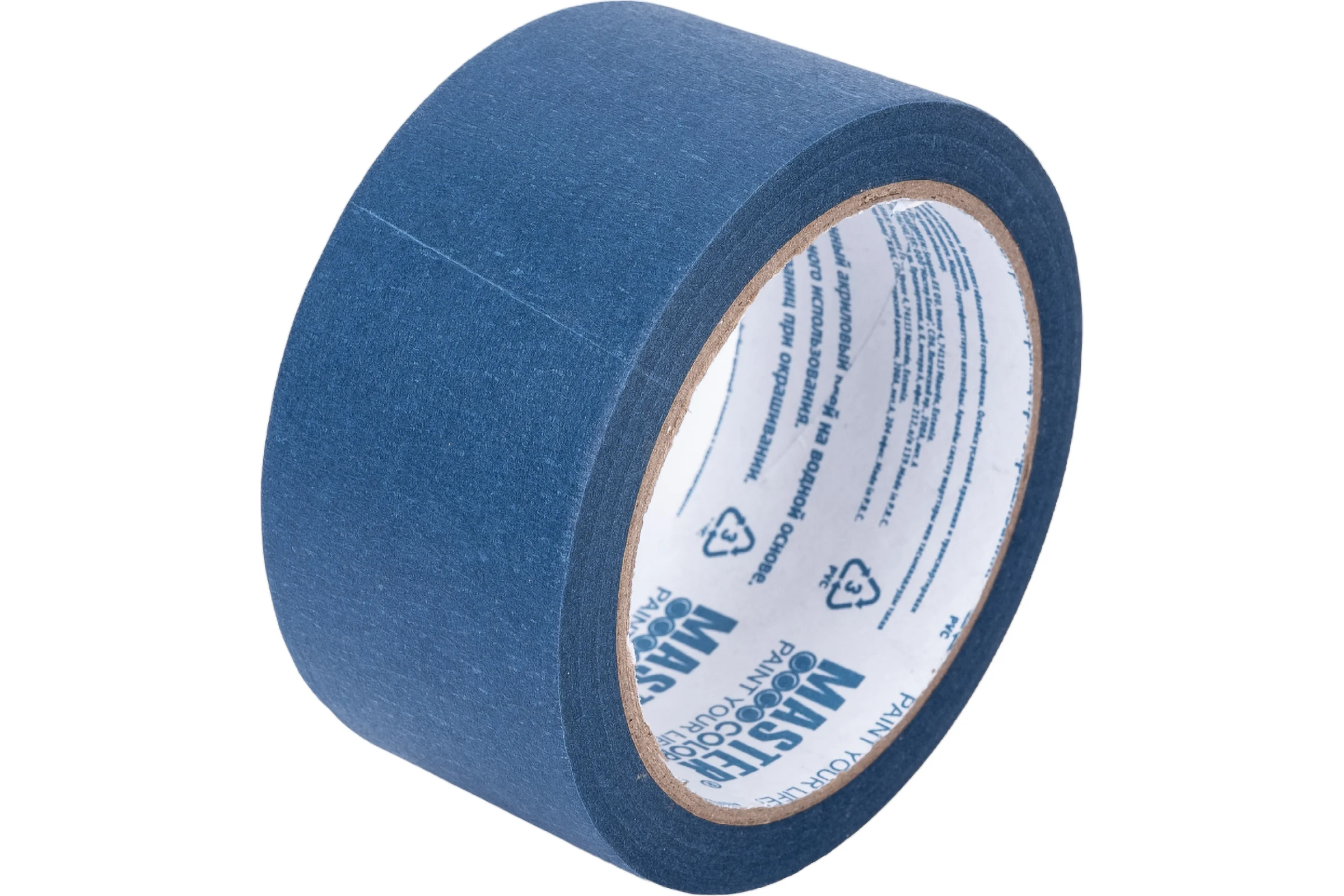 Малярная бумажная лента MASTER COLOR синяя, термостойкость до 100C, 48 мм х 25 м 30-6114