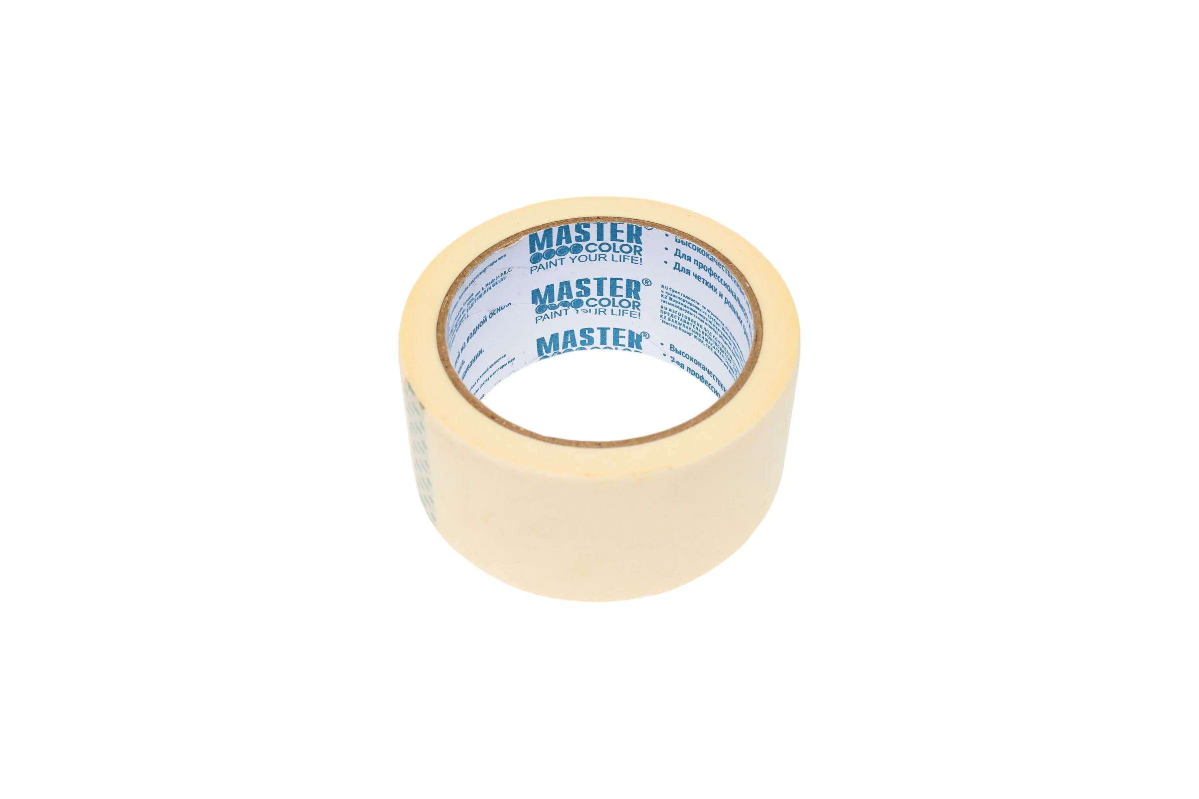 Малярная бумажная лента MASTER COLOR термостойкость до 80C, 48 мм х 25 м 30-6104