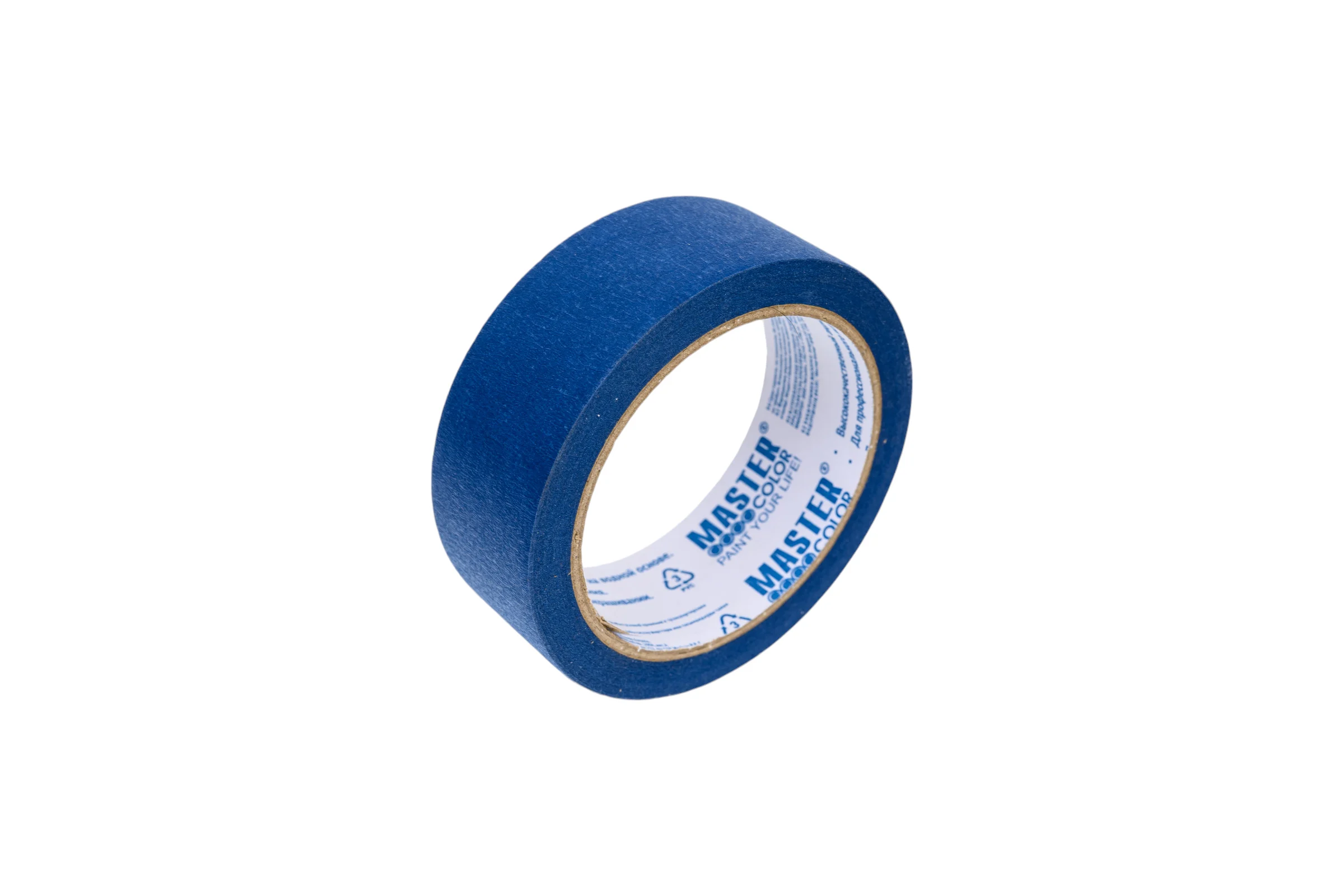 Малярная бумажная лента MASTER COLOR синяя, термостойкость до 100C, 36 мм х 25 м 30-6113